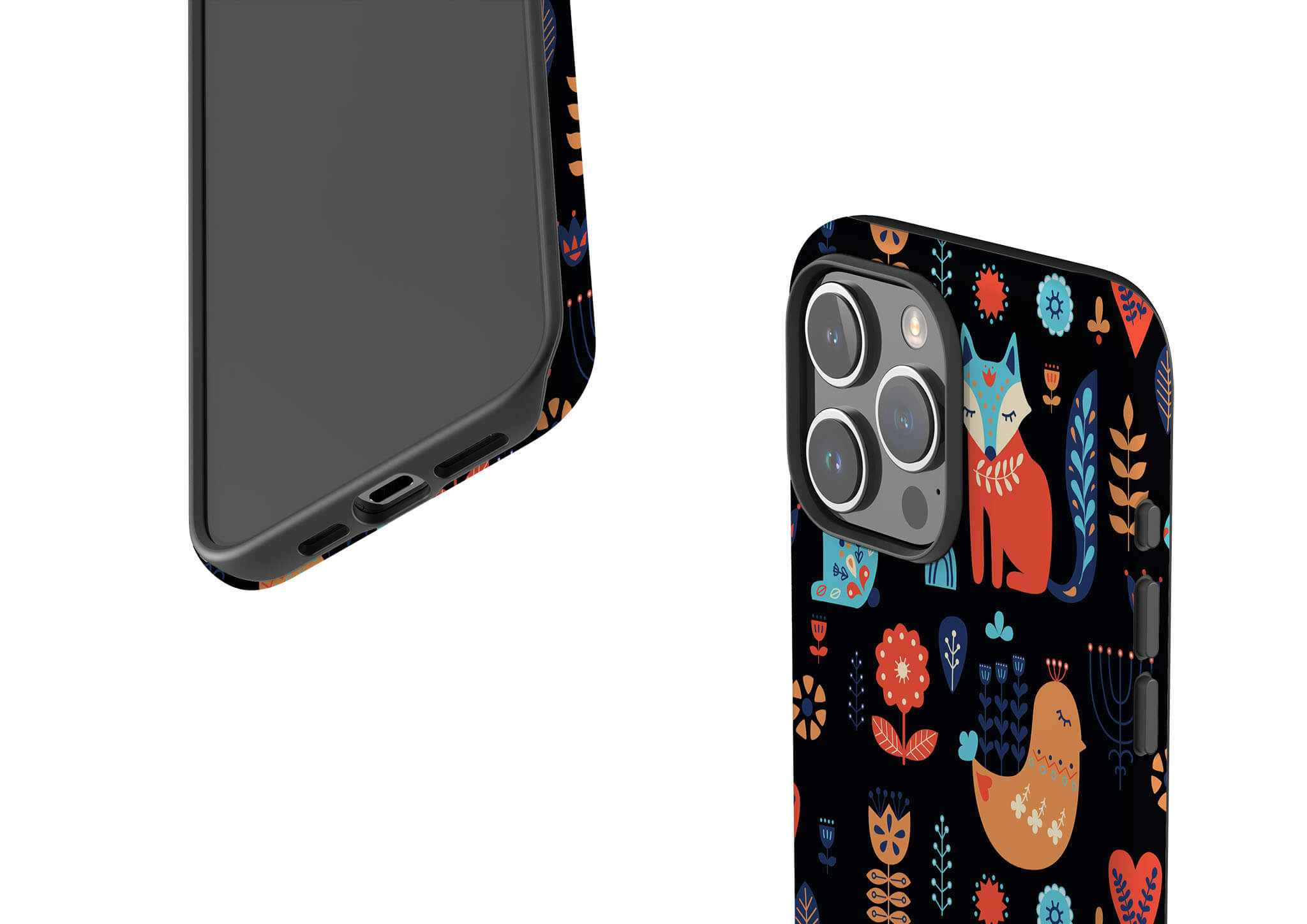Nordic Ornament Black Tough Case for iPhone — View 5 — Finnaij