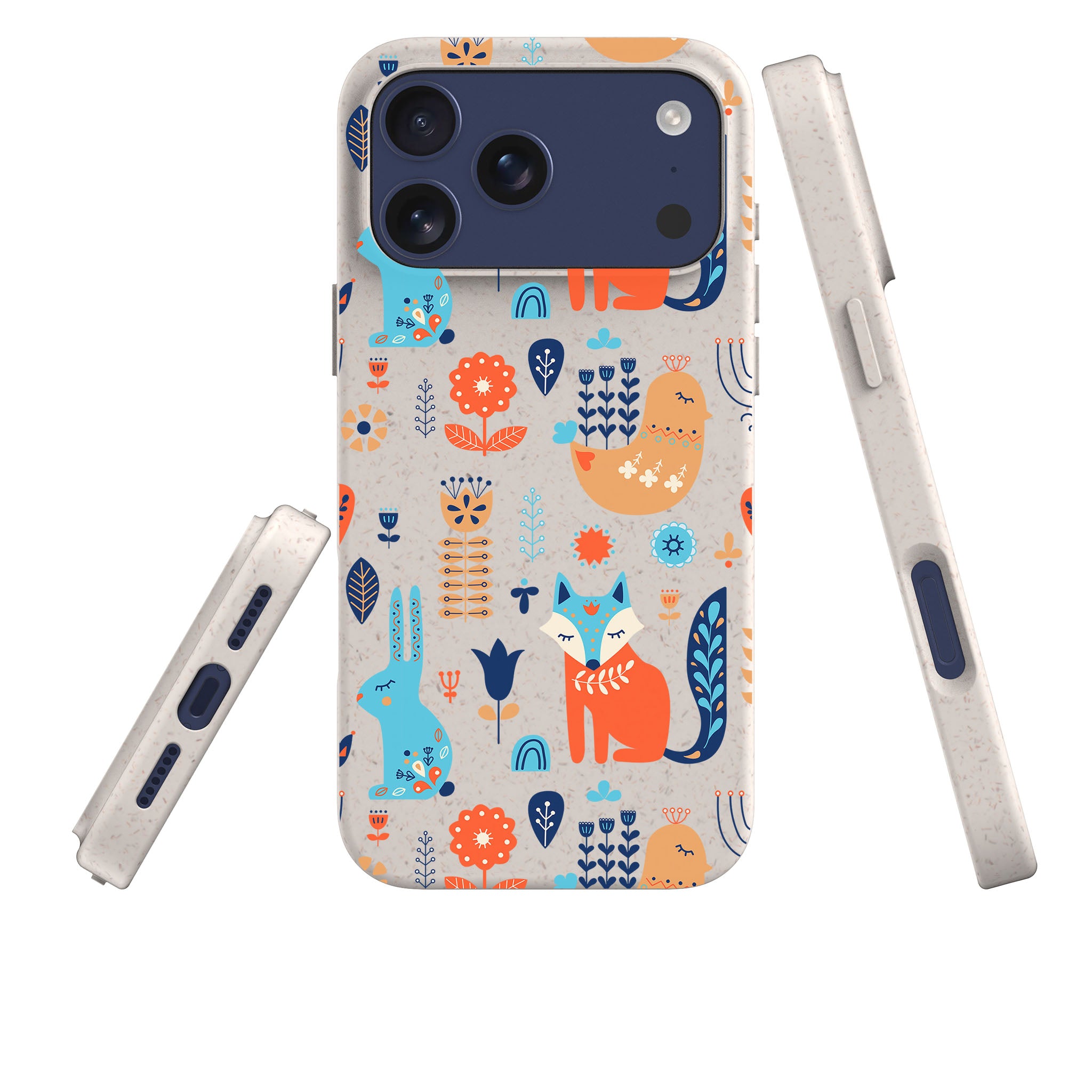 Nordic Ornament Natural — iPhone Bio-degradable Case — Three Quarter — Finnaij