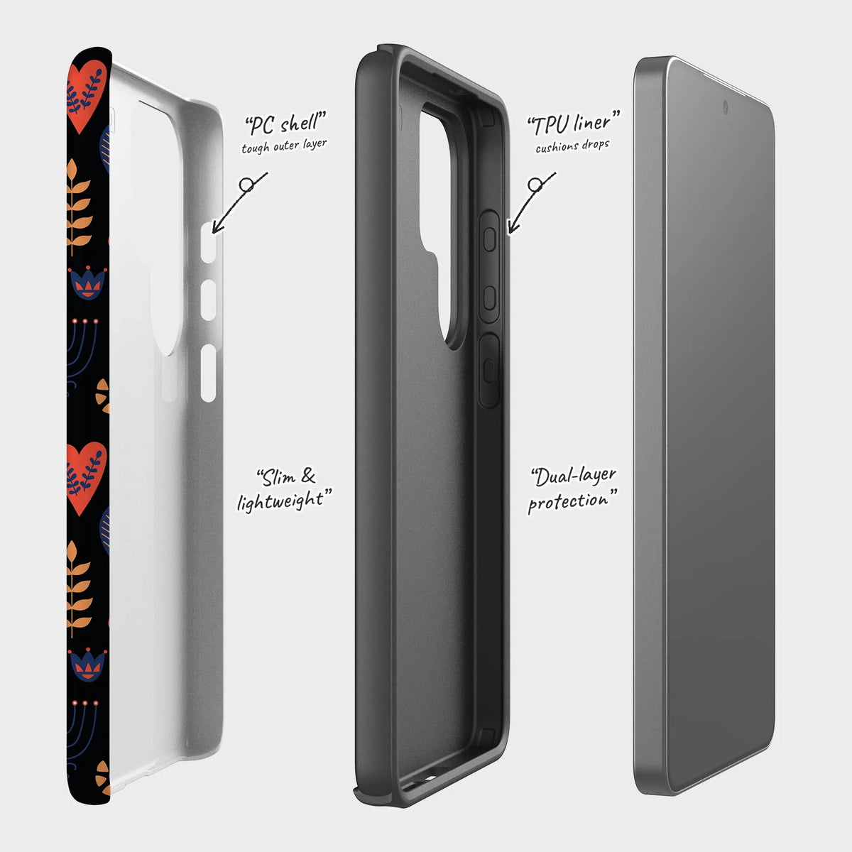 Nordic Ornament Black — Tough Case for Samsung — Finnaij
