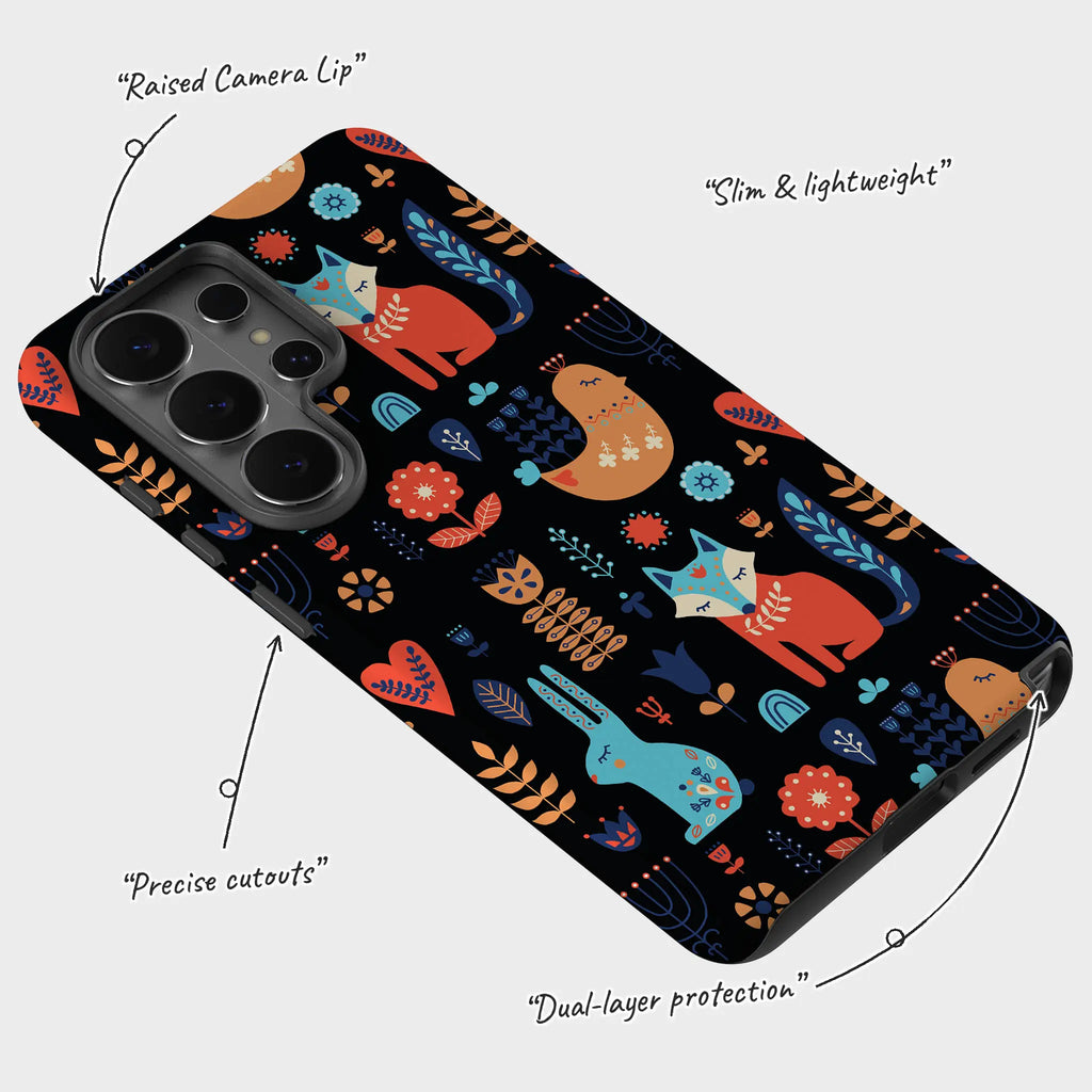 Nordic Ornament Black — Tough Case for Samsung — Finnaij
