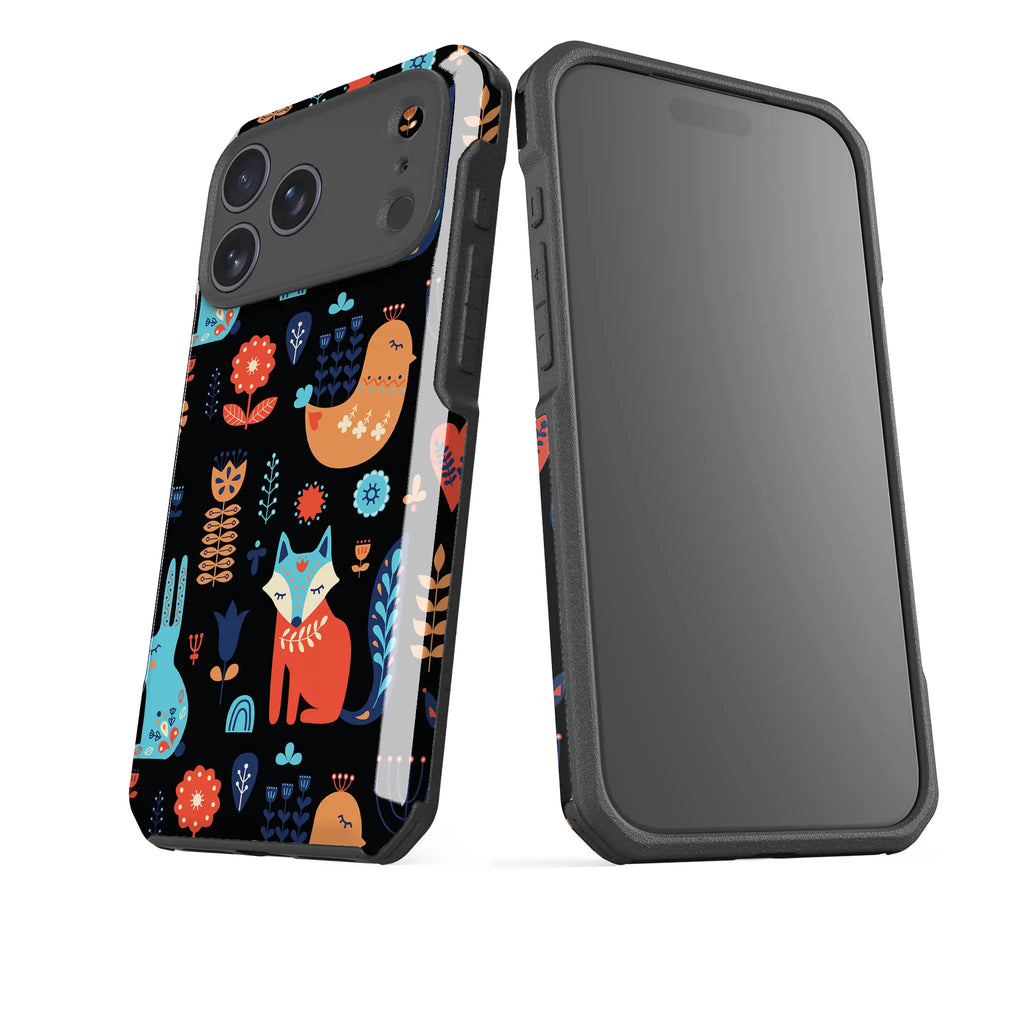 Nordic Ornament Black — Impact Armour MagSafe Case for iPhone — Finnaij