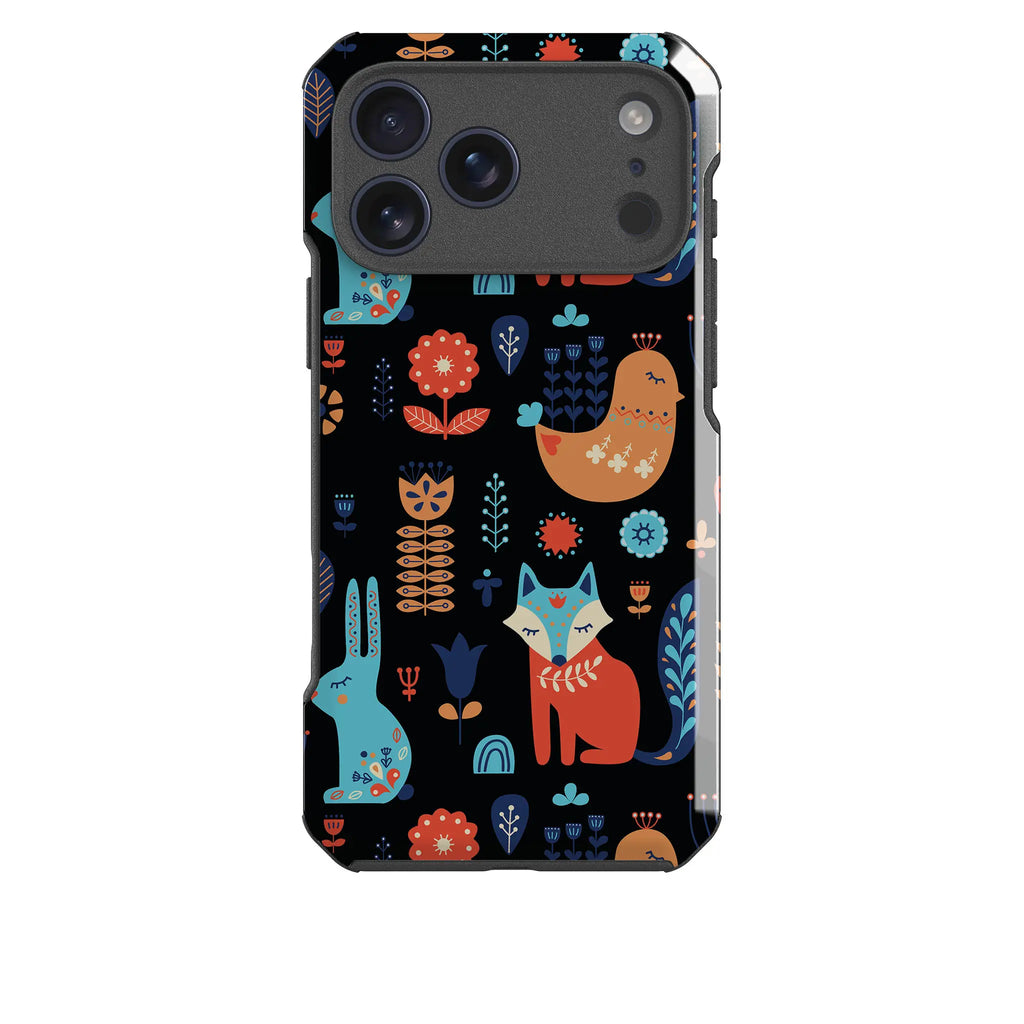 Nordic Ornament Black — Impact Armour MagSafe Case for iPhone — Finnaij