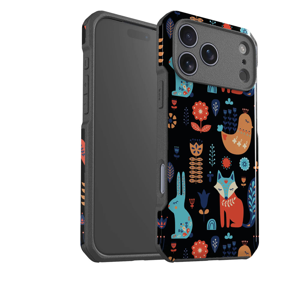 Nordic Ornament Black — Impact Armour MagSafe Case for iPhone — Finnaij