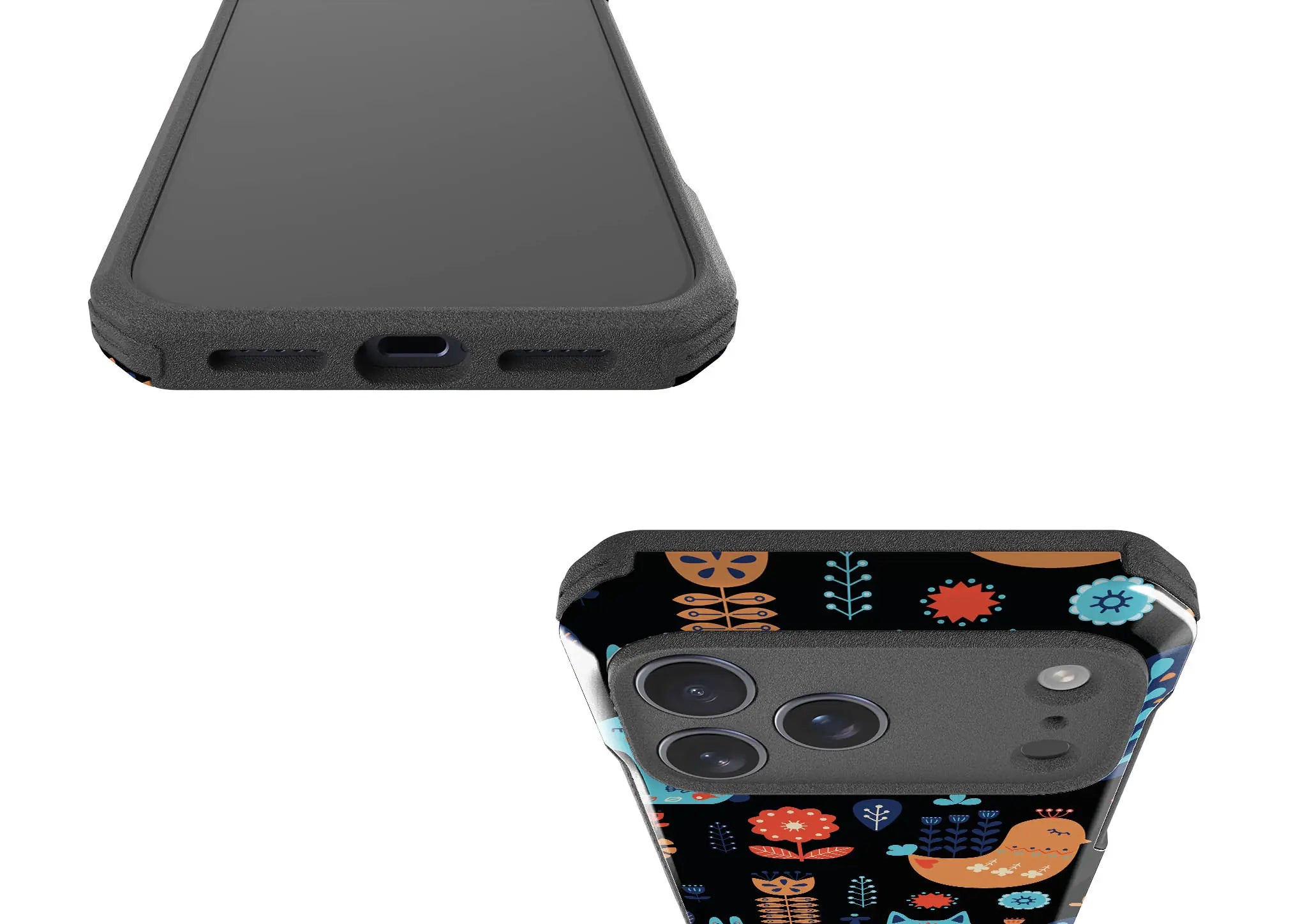 Nordic Ornament Black — Impact Armour MagSafe Case for iPhone — Finnaij