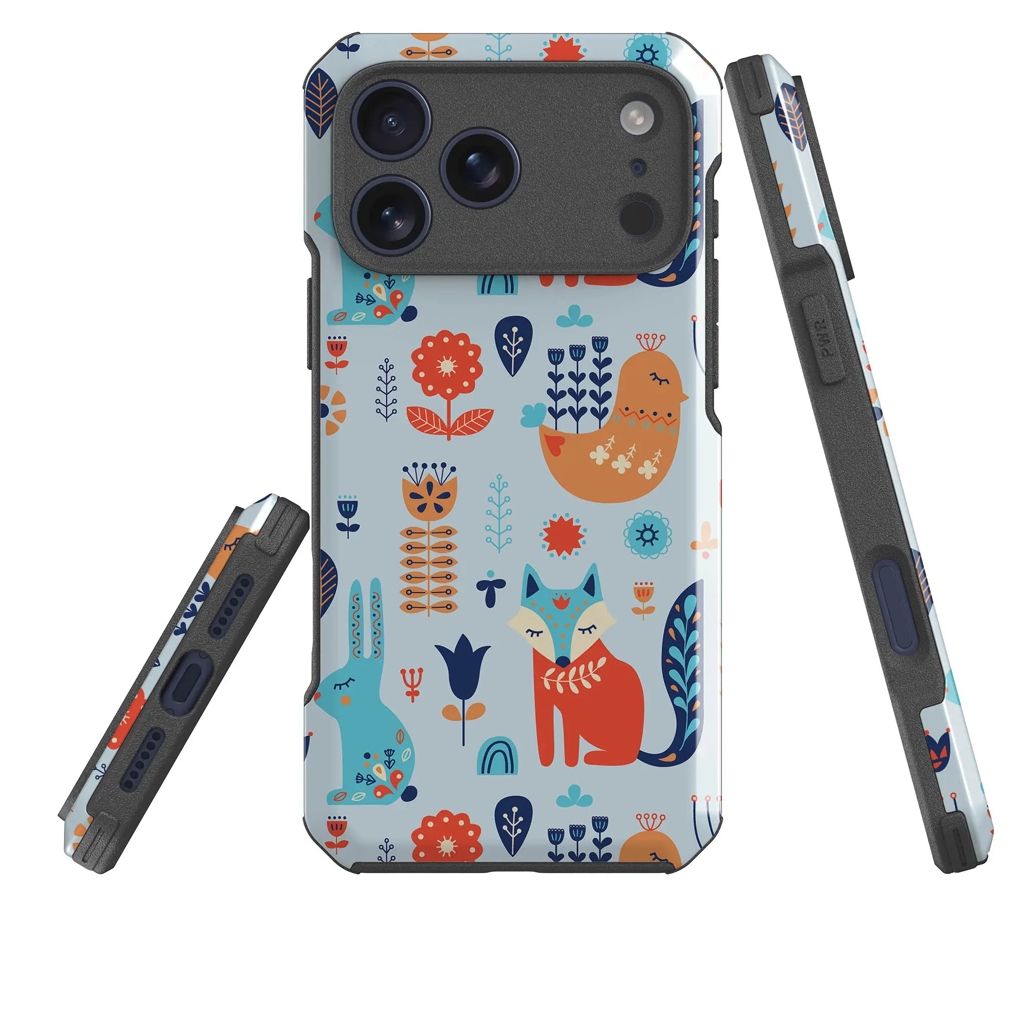 Nordic Ornament — Impact Armour MagSafe Case for iPhone — Three Quarter — Finnaij
