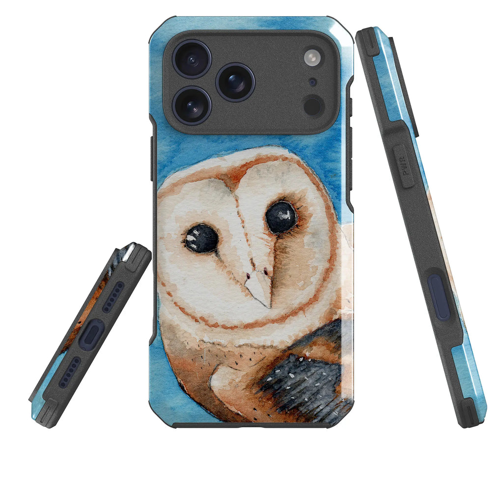 Owly MacOwlface by Hicksy — Impact Armour MagSafe Case for iPhone — Three Quarter — Finnaij