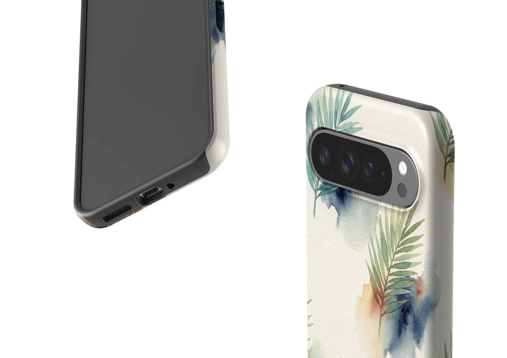 Palm Frond Breeze Pattern by Tobi Akinyemi — Tough Case for Google Pixel — Finnaij