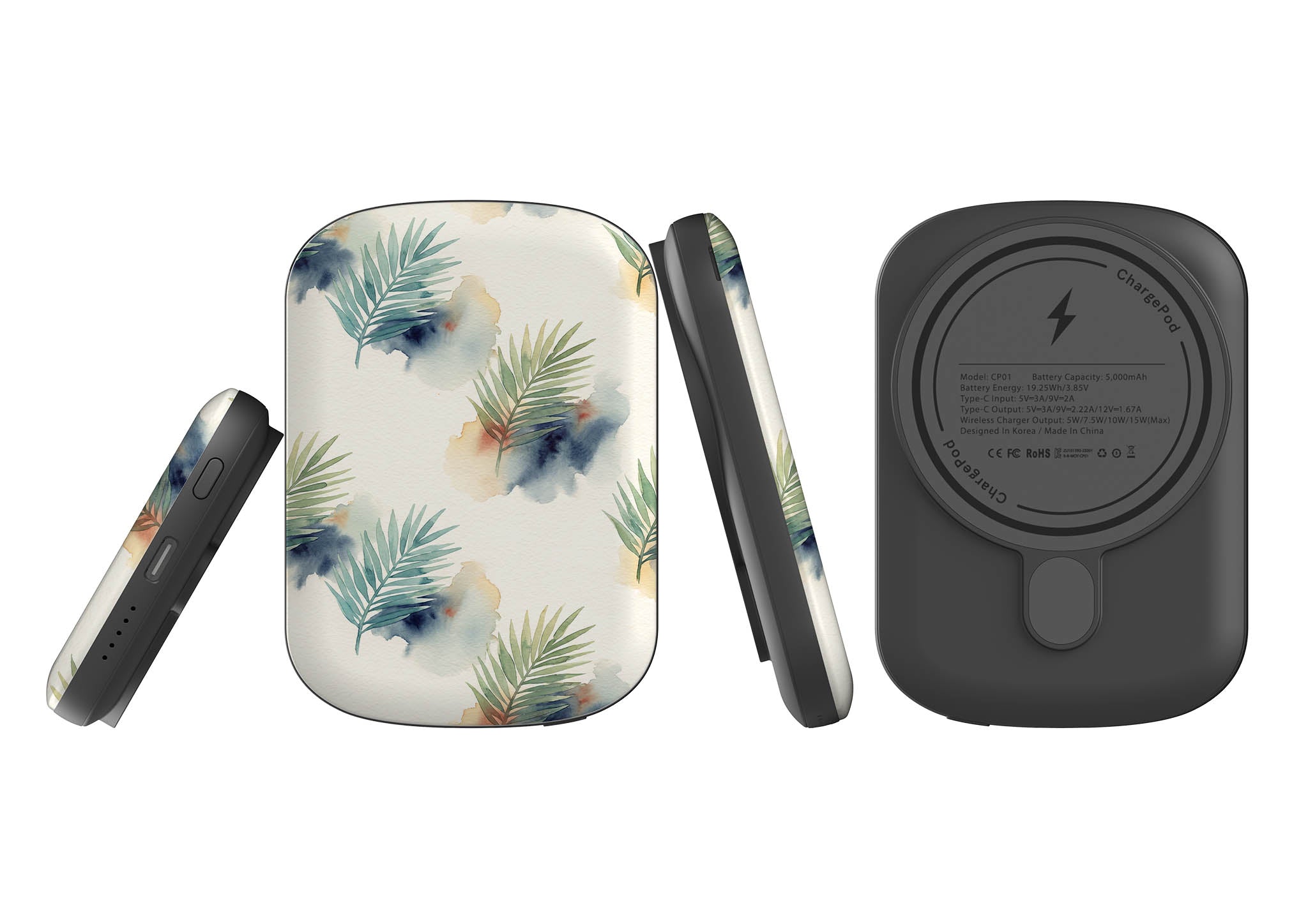 Palm Frond Breeze Pattern by Tobi Akinyemi — MagSafe CHARGEPOD — Finnaij
