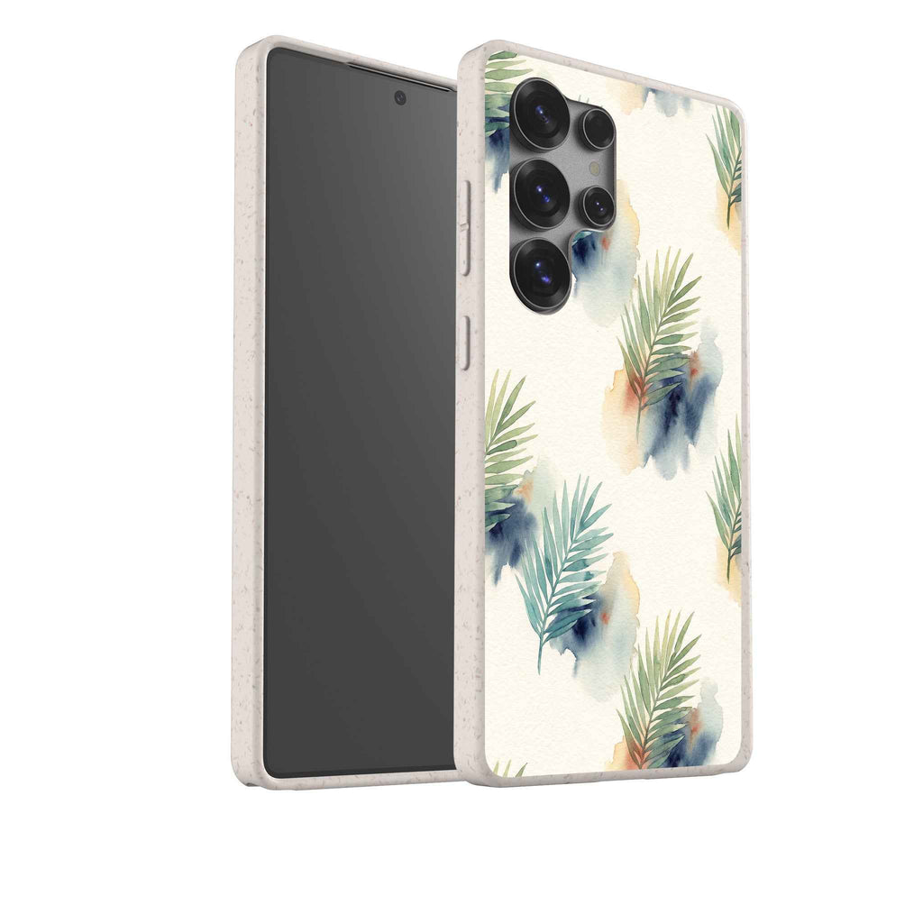 Palm Frond Breeze Pattern by Tobi Akinyemi — Galaxy Bio-degradable Case for Samsung Galaxy — Finnaij