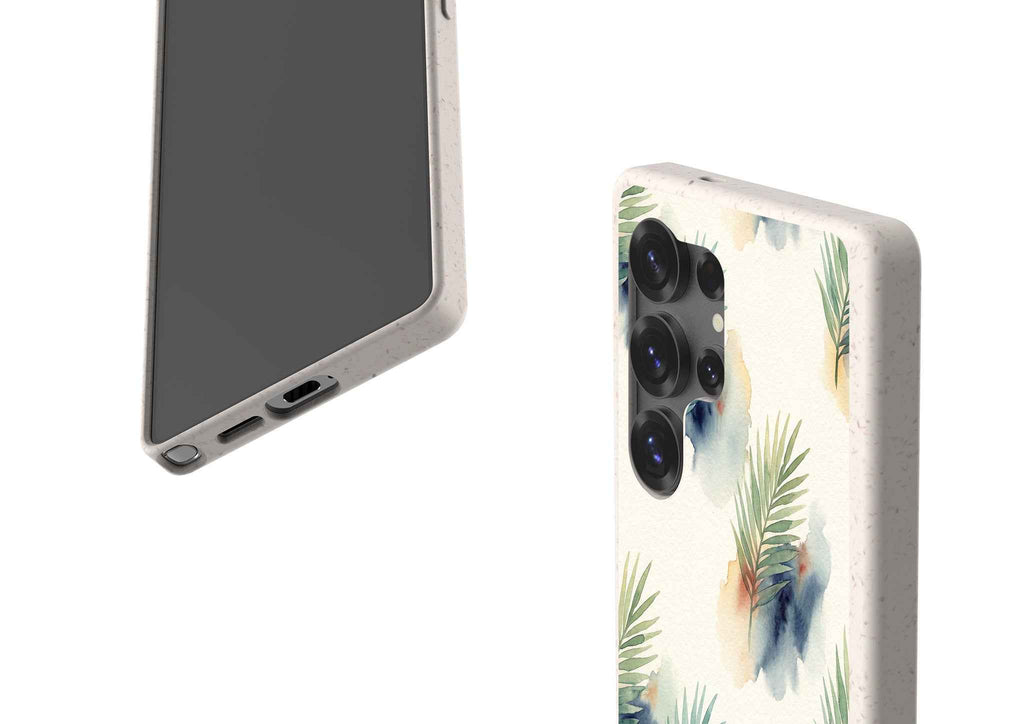 Palm Frond Breeze Pattern by Tobi Akinyemi — Galaxy Bio-degradable Case for Samsung Galaxy — Finnaij