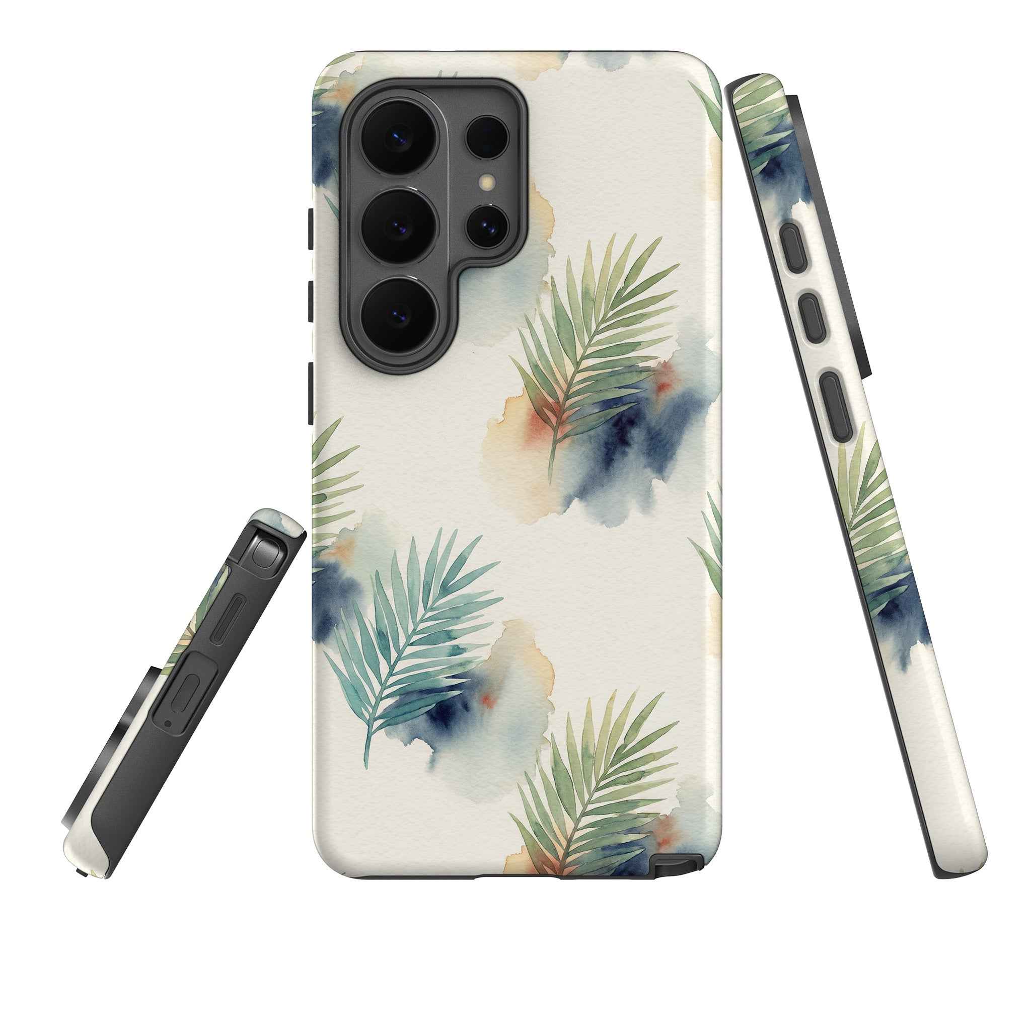 Palm Frond Breeze Pattern by Tobi Akinyemi — Tough Case for Samsung Galaxy — Three Quarter — Finnaij