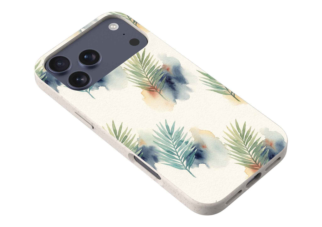 Palm Frond Breeze Pattern by Tobi Akinyemi — iPhone Bio-degradable Case — Finnaij