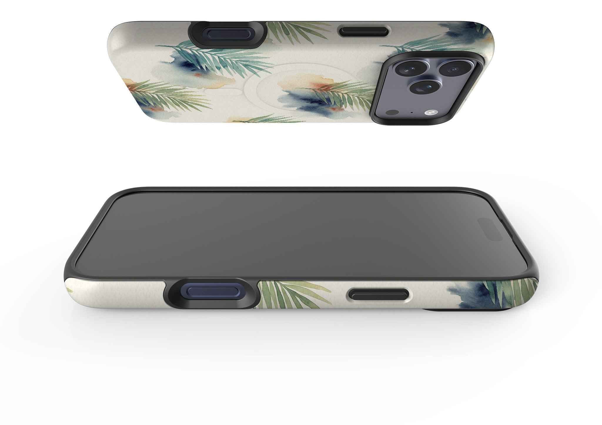 Palm Frond Breeze Pattern by Tobi Akinyemi — MagSafe Tough Case for iPhone — Finnaij