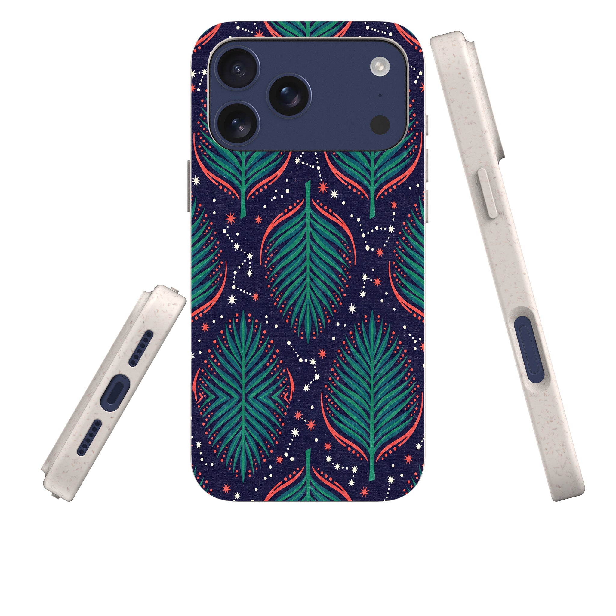 Palm Frond Constellations by Ada Okoye — iPhone Bio-degradable Case — Three Quarter — Finnaij