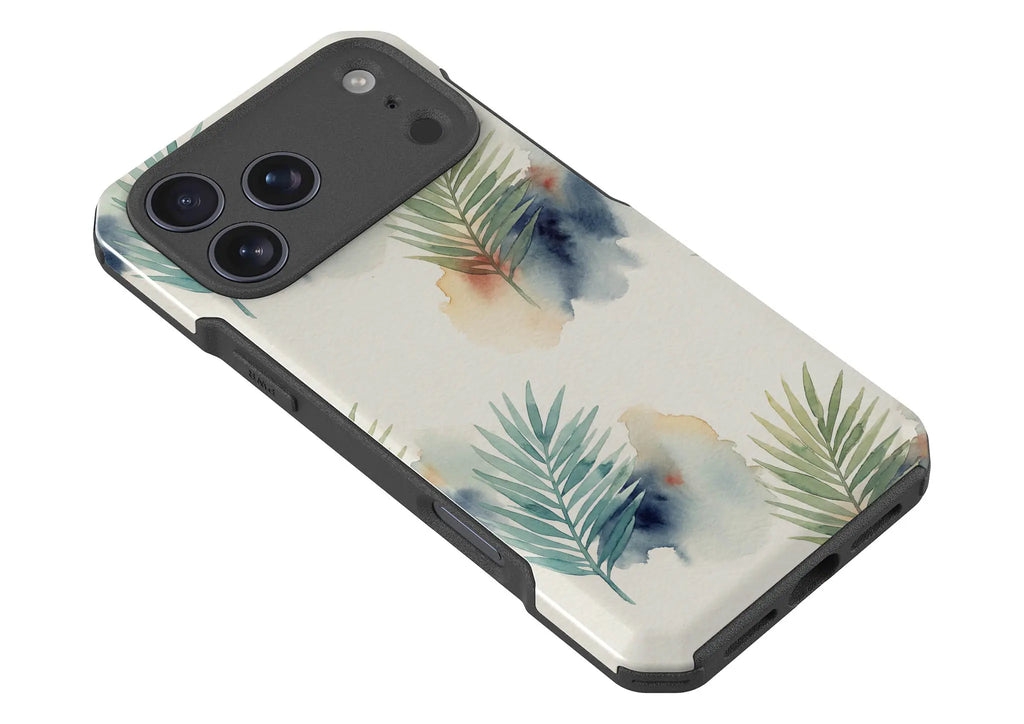 Palm Frond Breeze Pattern by Tobi Akinyemi — Impact Armour MagSafe Case for iPhone — Finnaij