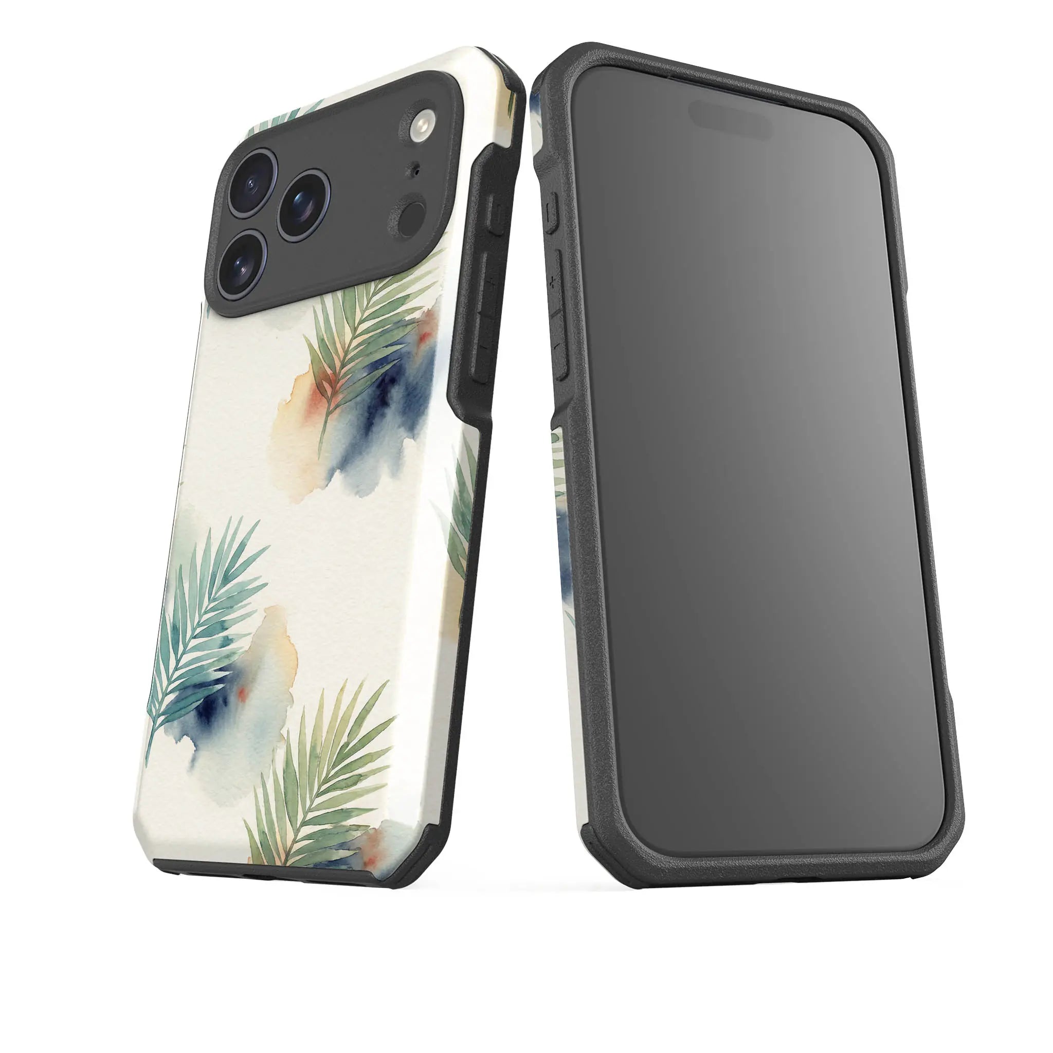 Palm Frond Breeze Pattern by Tobi Akinyemi — Impact Armour MagSafe Case for iPhone — Finnaij