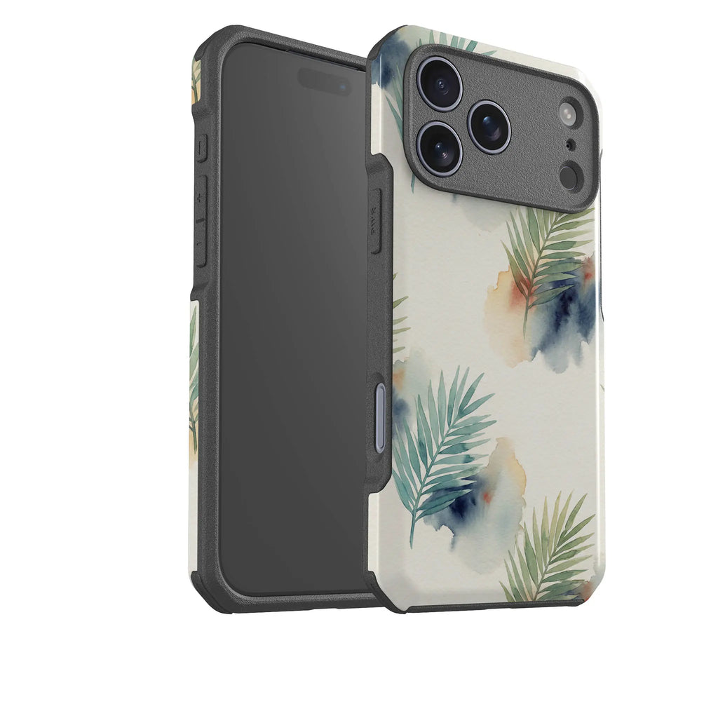 Palm Frond Breeze Pattern by Tobi Akinyemi — Impact Armour MagSafe Case for iPhone — Finnaij