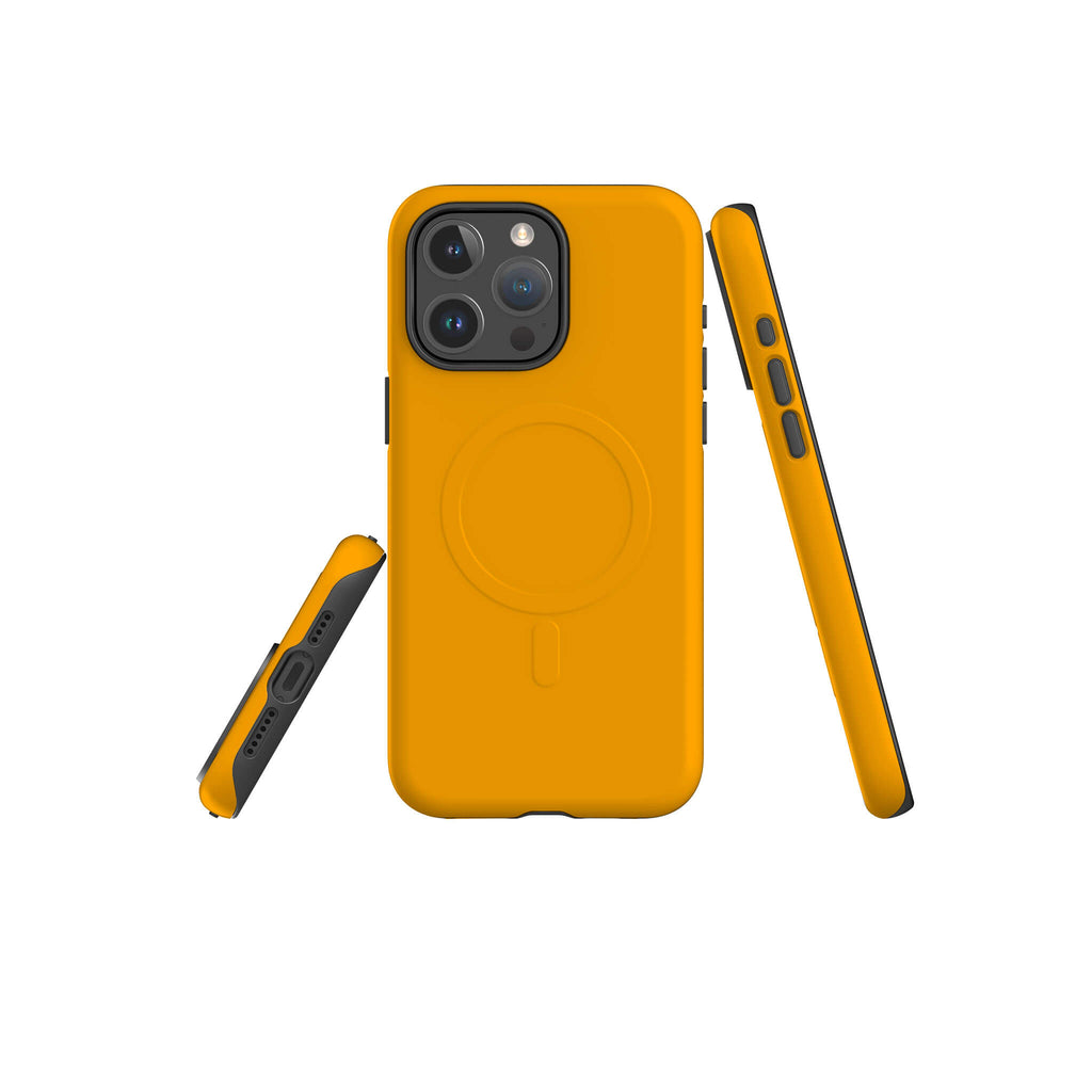 Rainbow Series Orange — Magsafe Tough Case for iPhone — Three Quarter — Finnaij