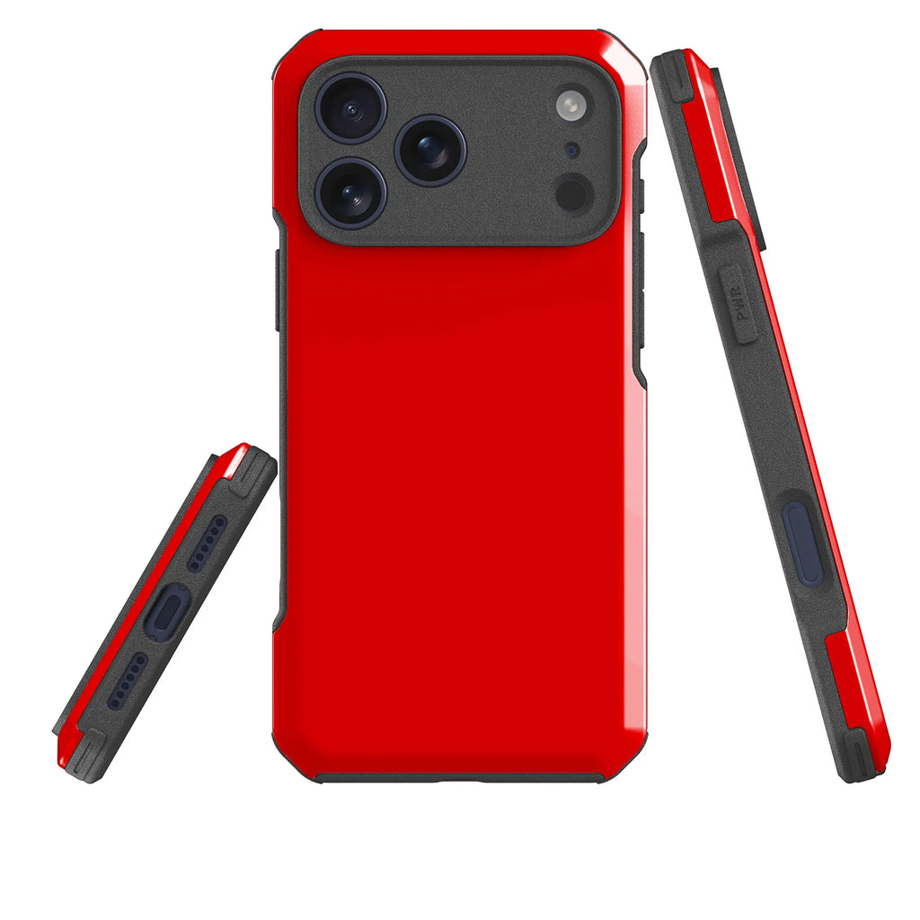 Rainbow Series - Red — Impact Armour MagSafe Case for iPhone — Three Quarter — Finnaij