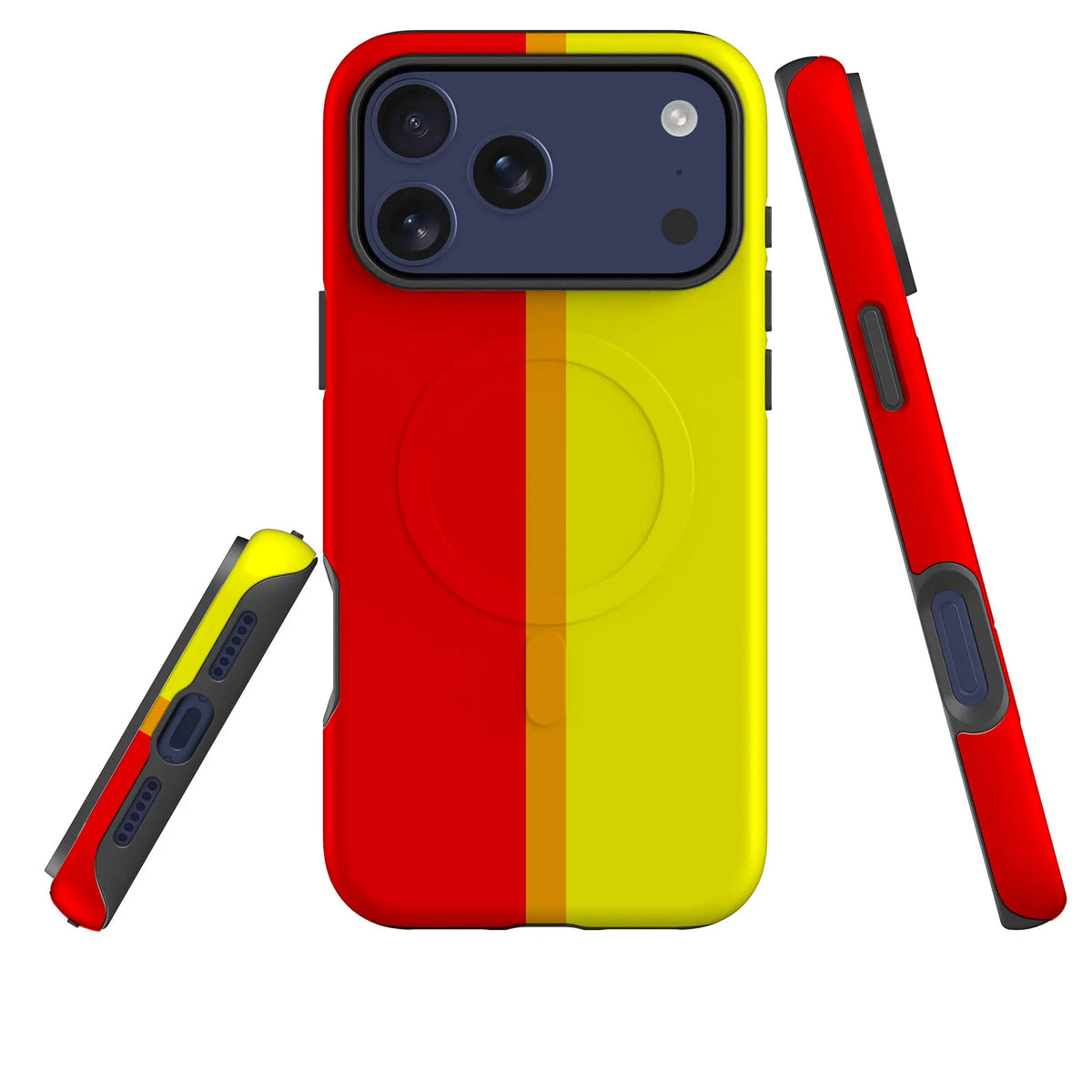 Rainbow Series Red Yellow — Magsafe Tough Case for iPhone — Three Quarter — Finnaij