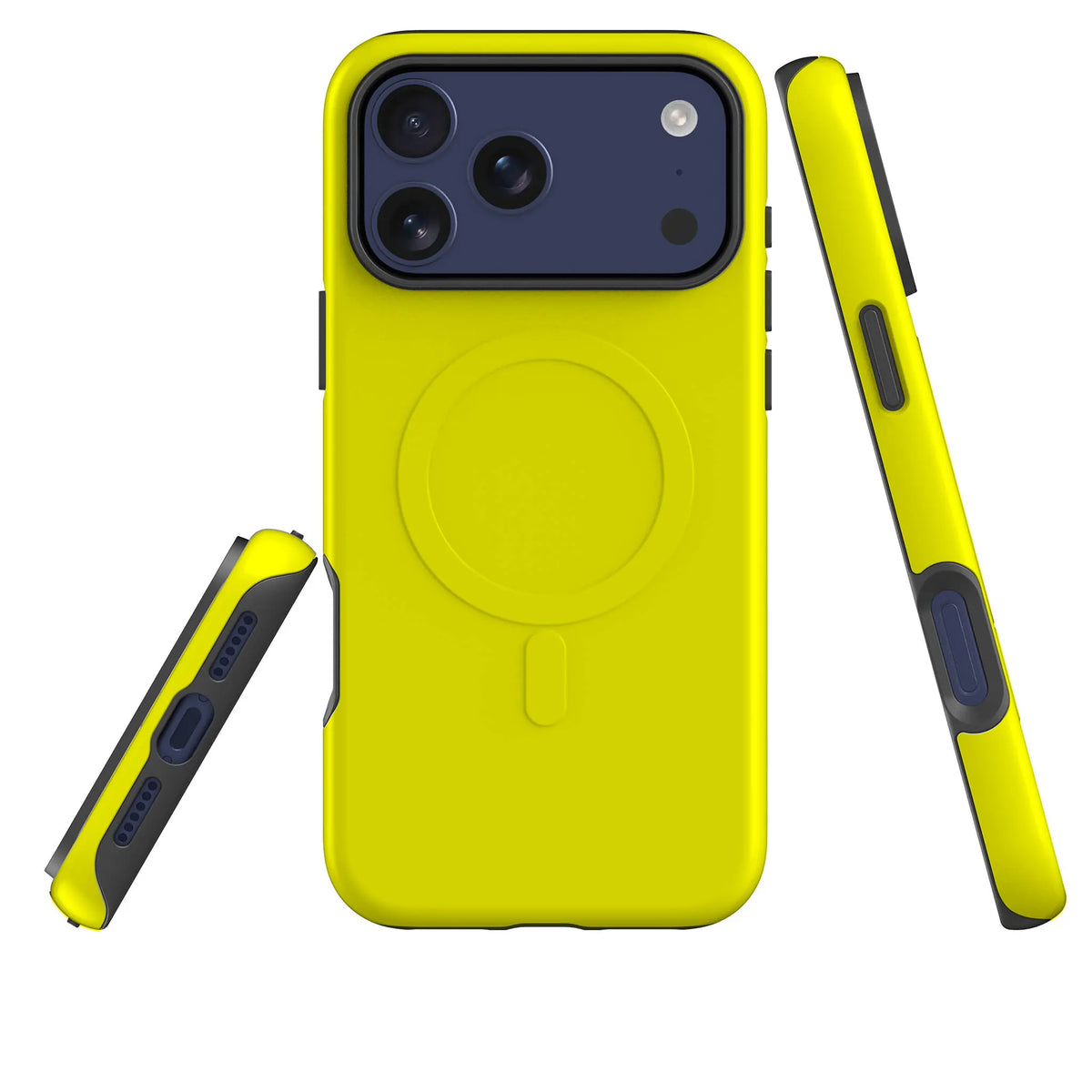 Rainbow Series Yellow — Magsafe Tough Case for iPhone — Three Quarter — Finnaij