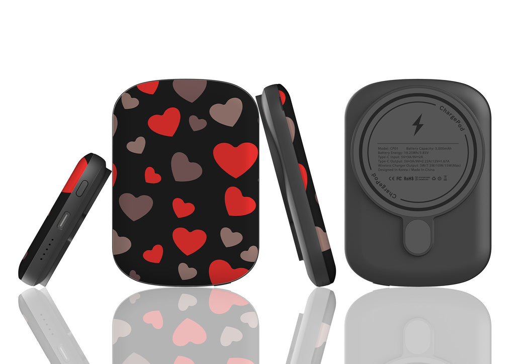 Red Hearts MagSafe CHARGEPOD — Finnaij