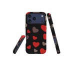 Red Hearts — Magsafe Tough Case for iPhone — Three Quarter — Finnaij