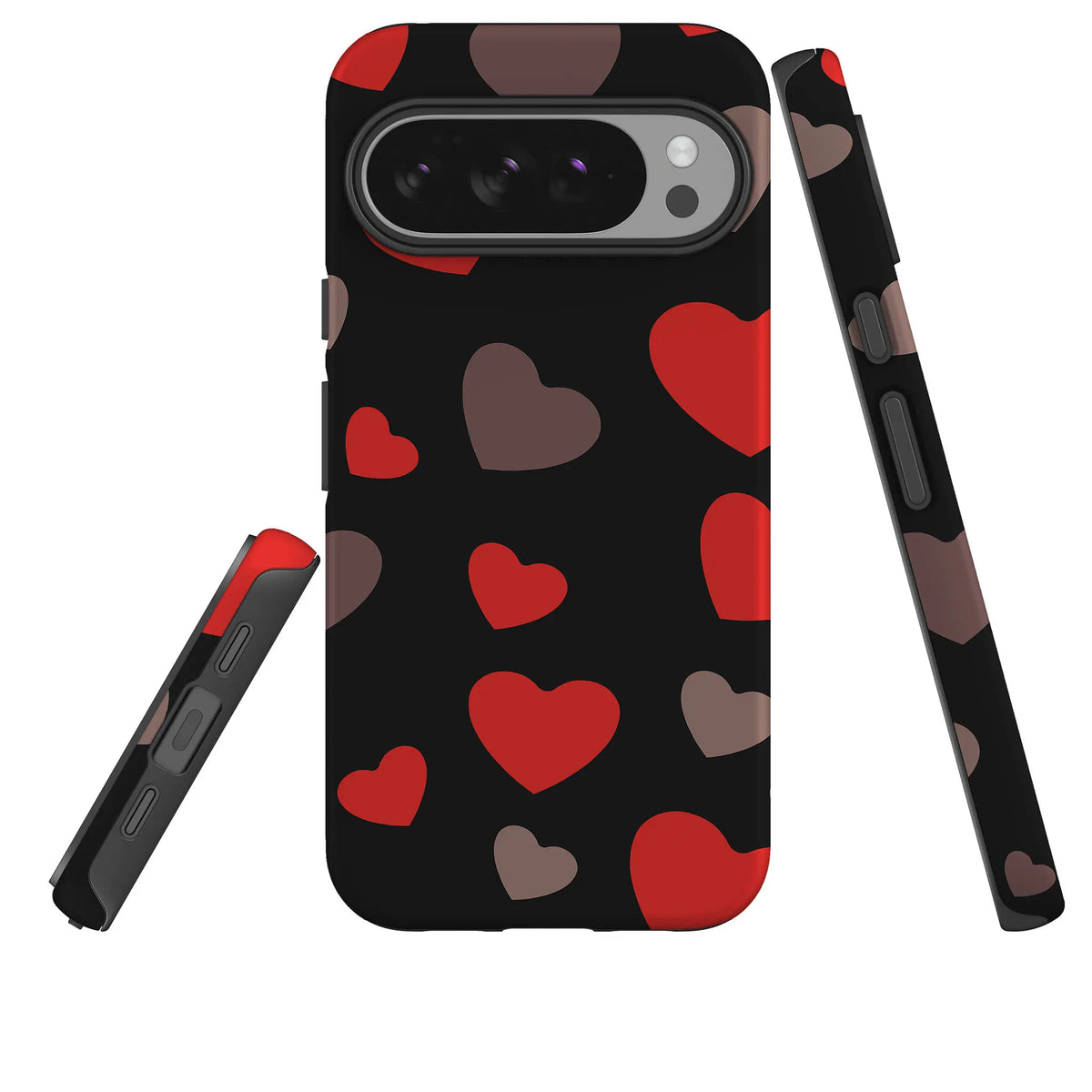 Red Hearts — Tough Case for Google — Three Quarter — Finnaij
