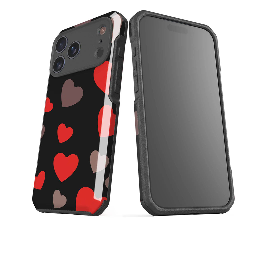 Red Hearts — Impact Armour MagSafe Case for iPhone — Finnaij