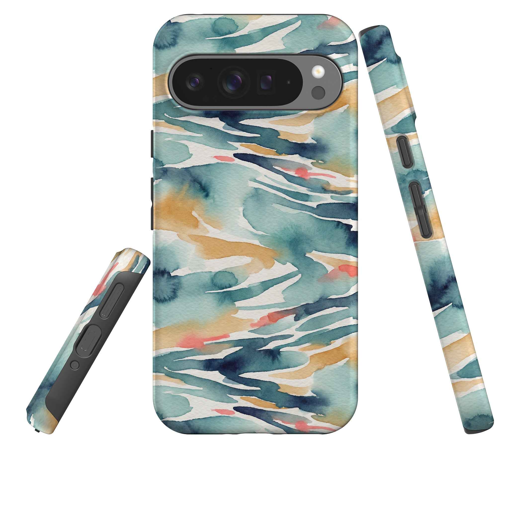 River Reflection Pattern Crop by Tobi Akinyemi — Tough Case for Google Pixel — Three Quarter — Finnaij