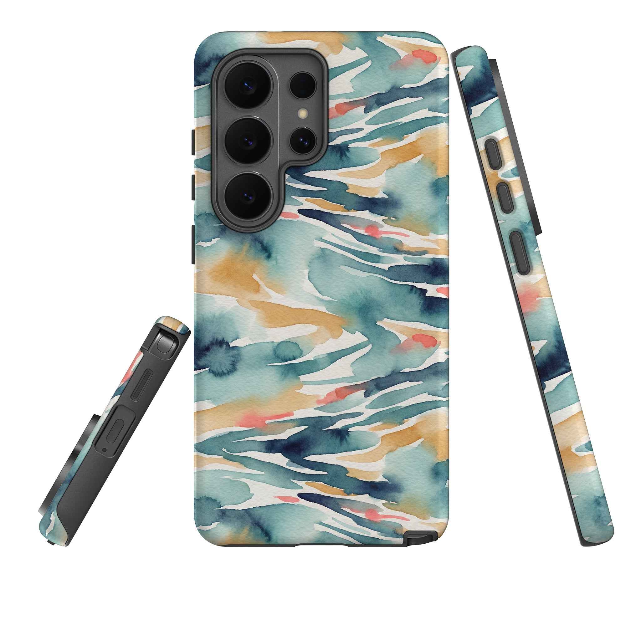 River Reflection Pattern Crop by Tobi Akinyemi — Tough Case for Samsung Galaxy — Three Quarter — Finnaij