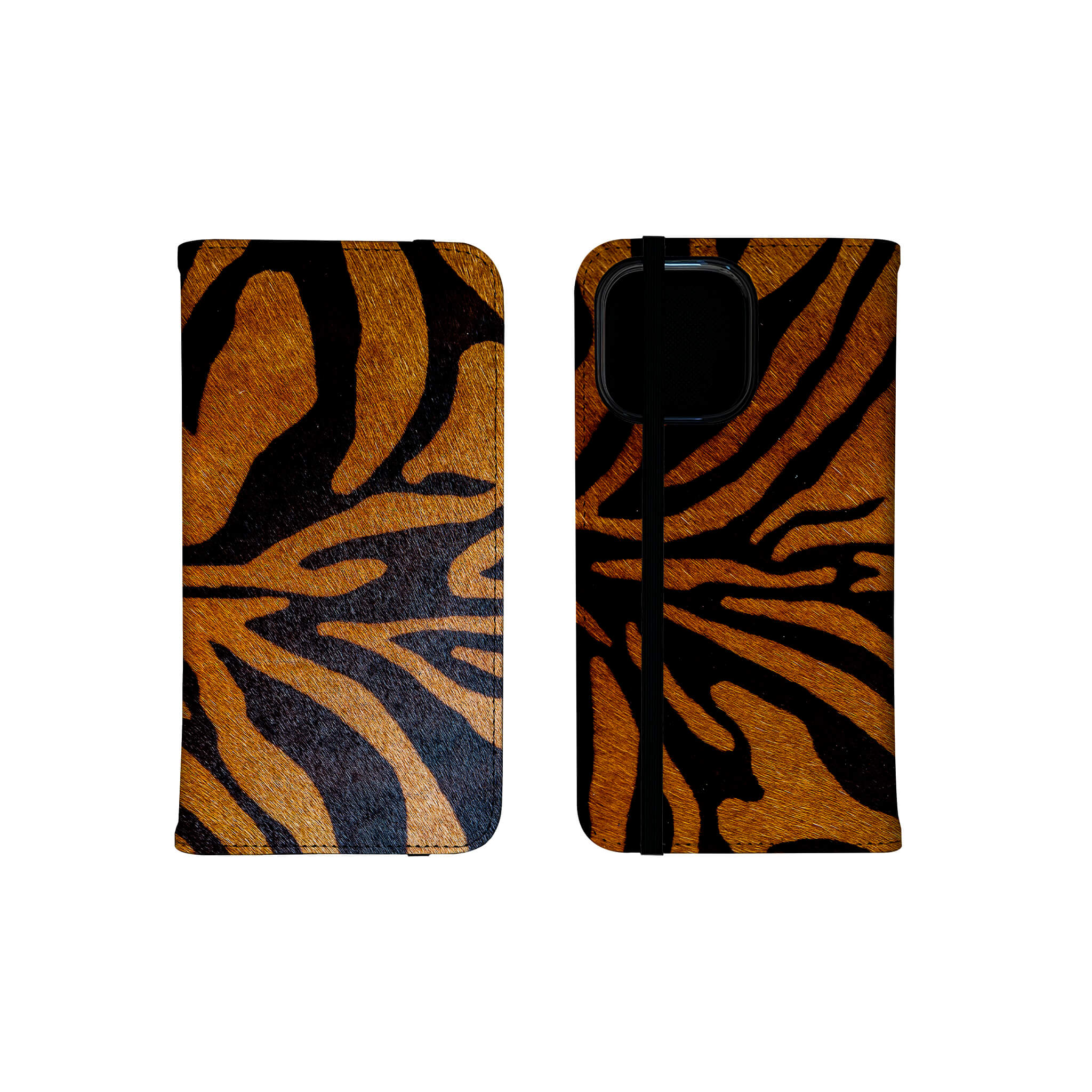 Stripes of the Wild Vegan Leather Folio Wallet Case — Finnaij