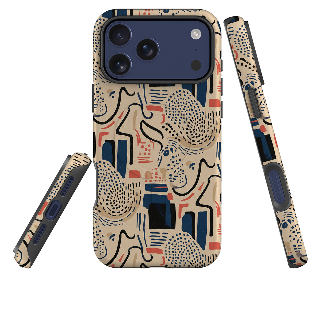 Sandstone Adire by Ada Okoye MagSafe Tough Case for iPhone — Finnaij