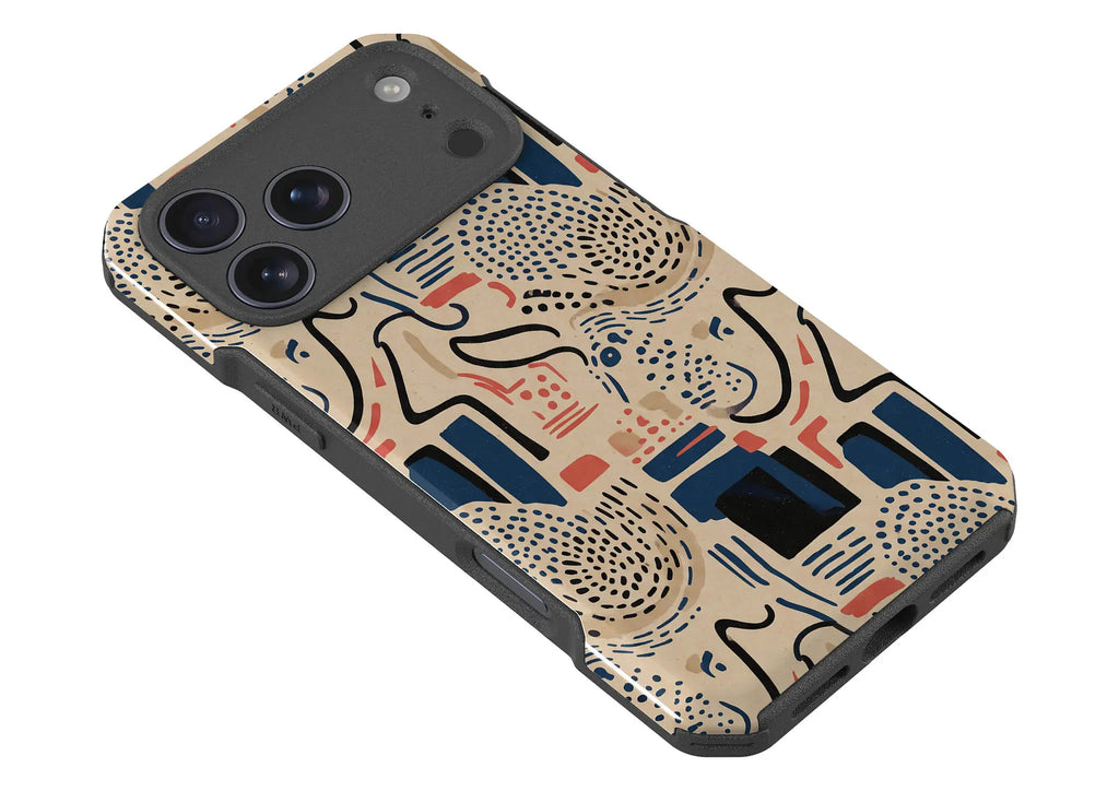 Sandstone Adire by Ada Okoye — Impact Armour MagSafe Case for iPhone — Finnaij