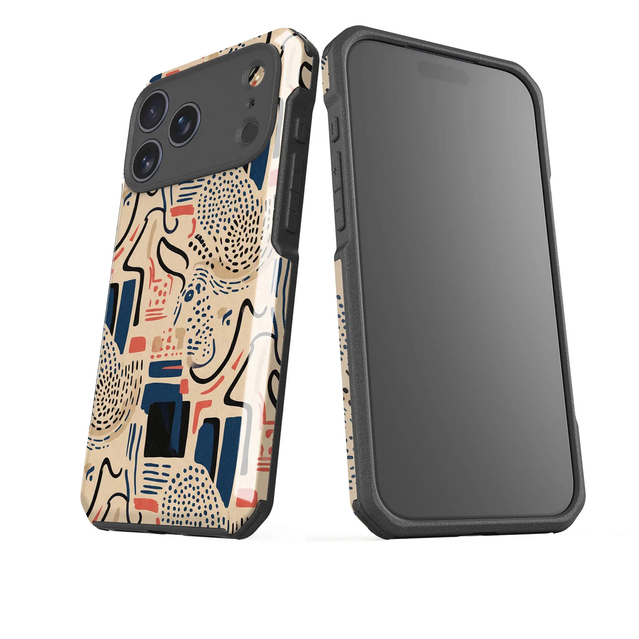Sandstone Adire by Ada Okoye — Impact Armour MagSafe Case for iPhone — Finnaij