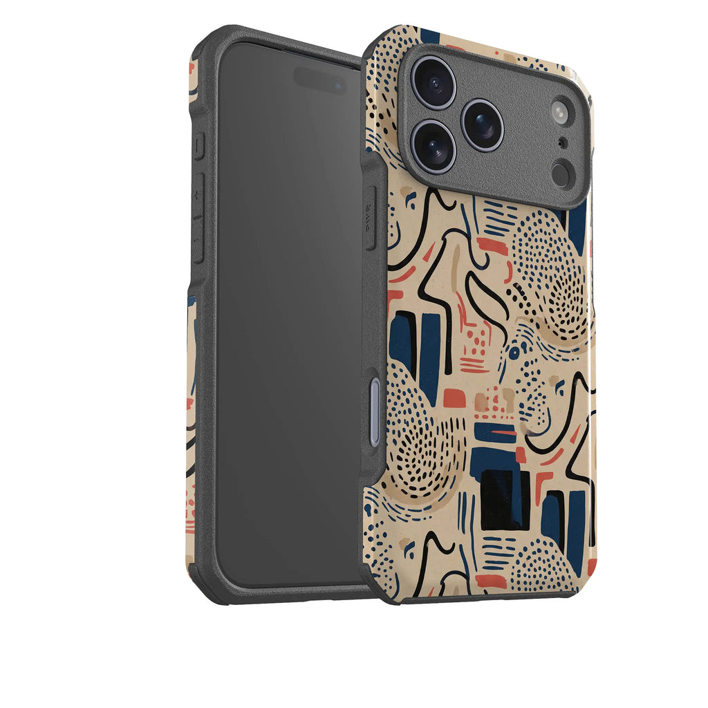 Sandstone Adire by Ada Okoye — Impact Armour MagSafe Case for iPhone — Finnaij
