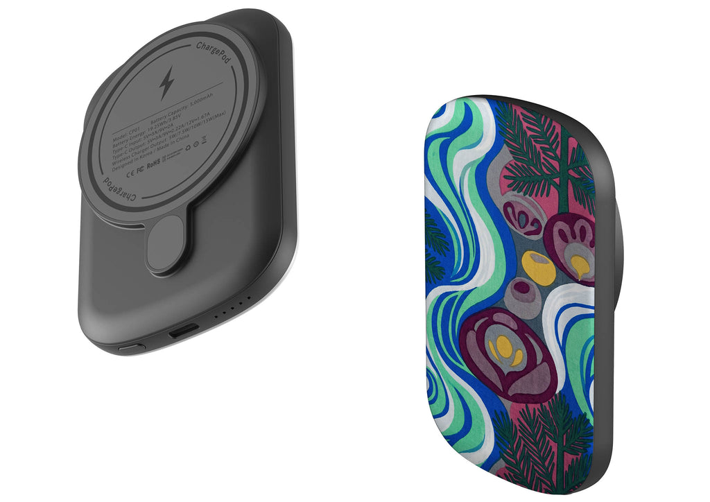 Sauna Bloom Motif by Aino Kallio — MagSafe CHARGEPOD — Finnaij