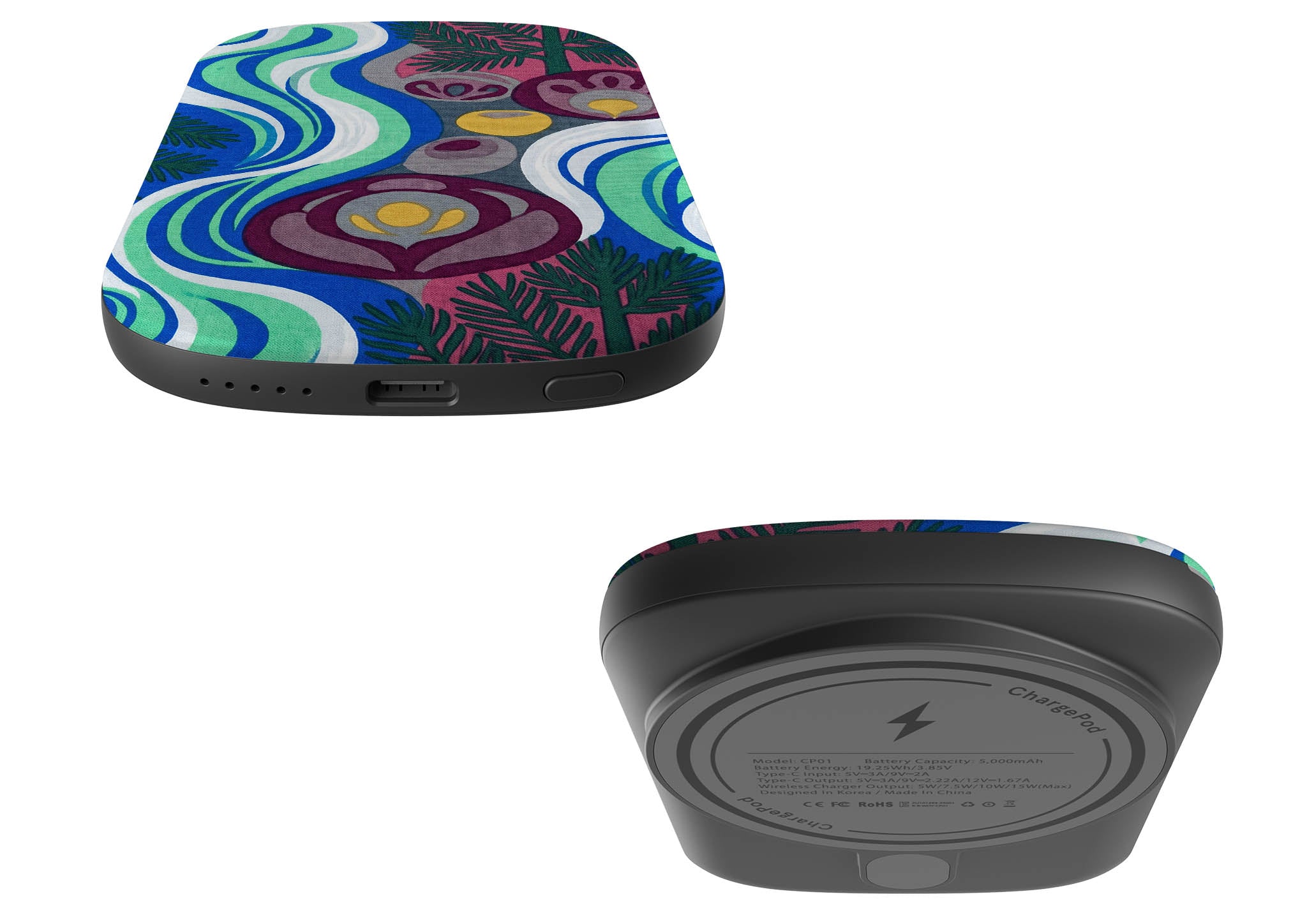 Sauna Bloom Motif by Aino Kallio — MagSafe CHARGEPOD — Finnaij