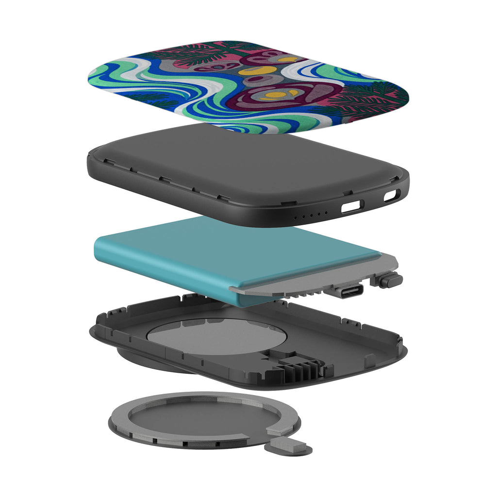 Sauna Bloom Motif by Aino Kallio — MagSafe CHARGEPOD — Finnaij