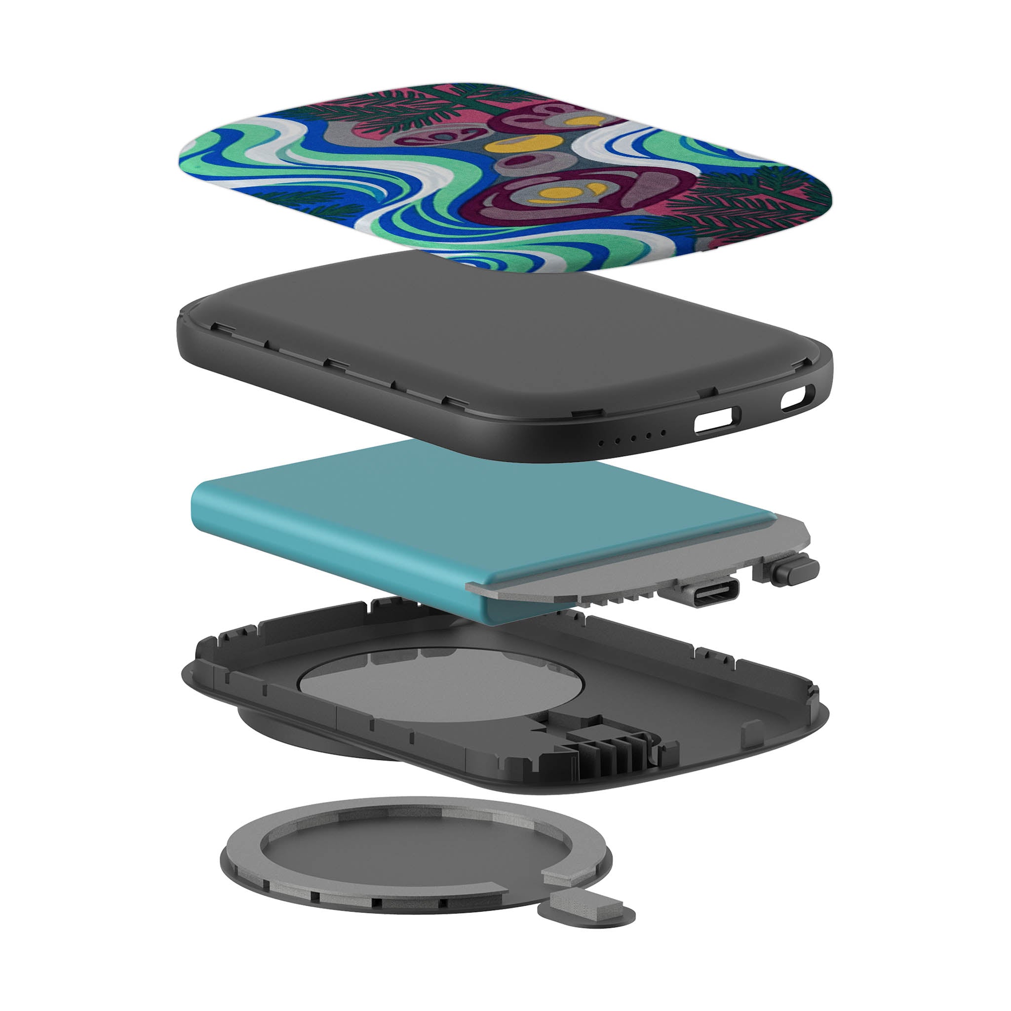Sauna Bloom Motif by Aino Kallio — MagSafe CHARGEPOD — Finnaij