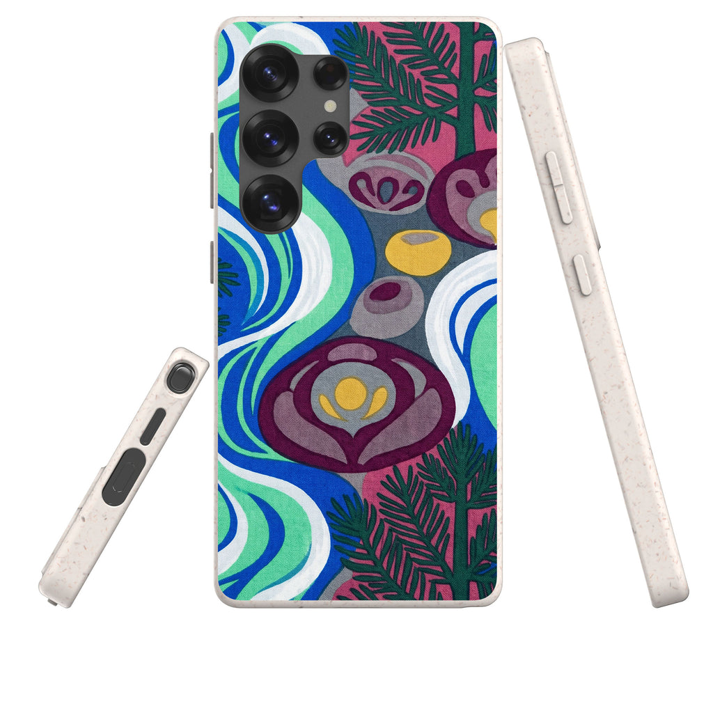 Sauna Bloom Motif by Aino Kallio Bio-degradable Case for Samsung Galaxy — Finnaij