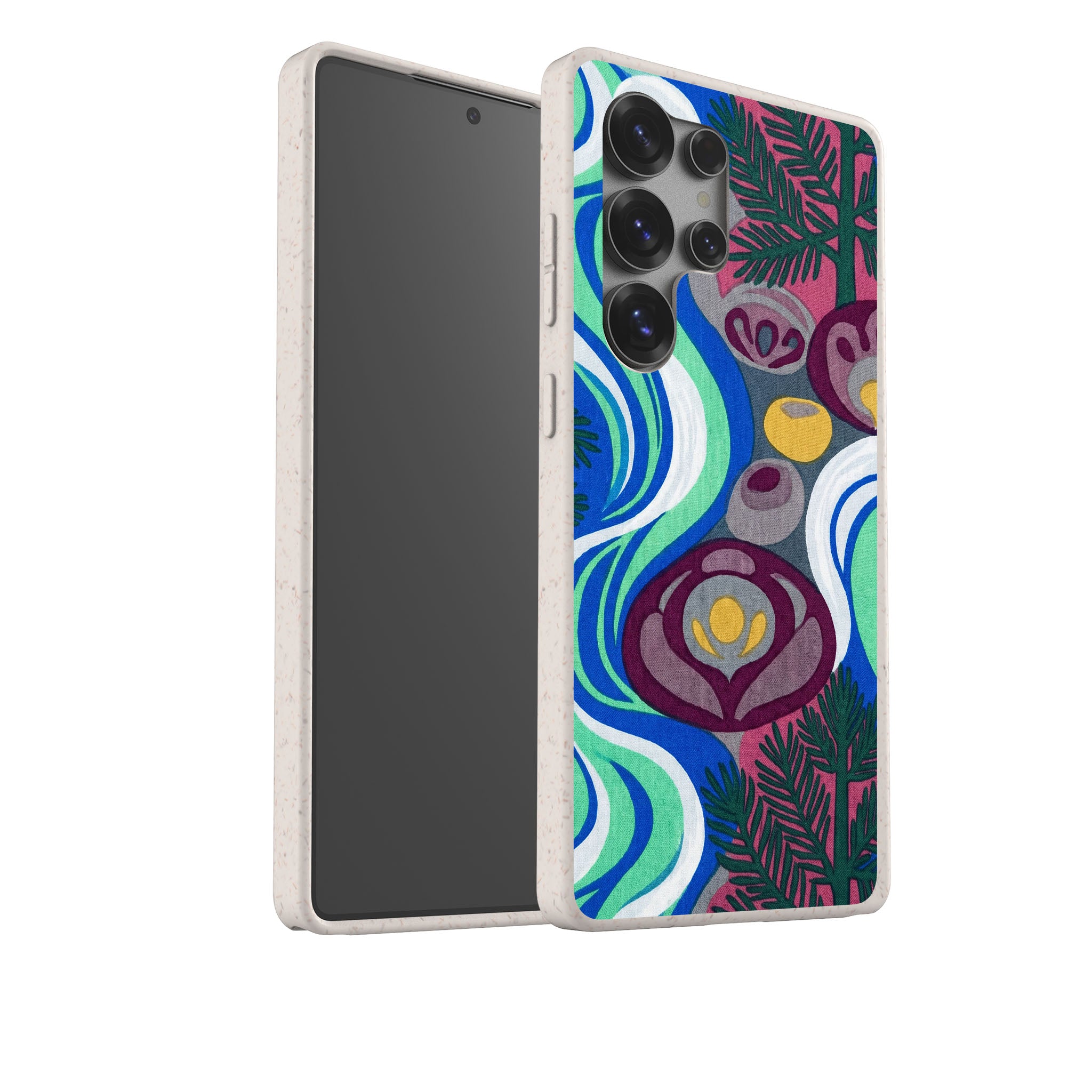 Sauna Bloom Motif by Aino Kallio Bio-degradable Case for Samsung Galaxy — Finnaij