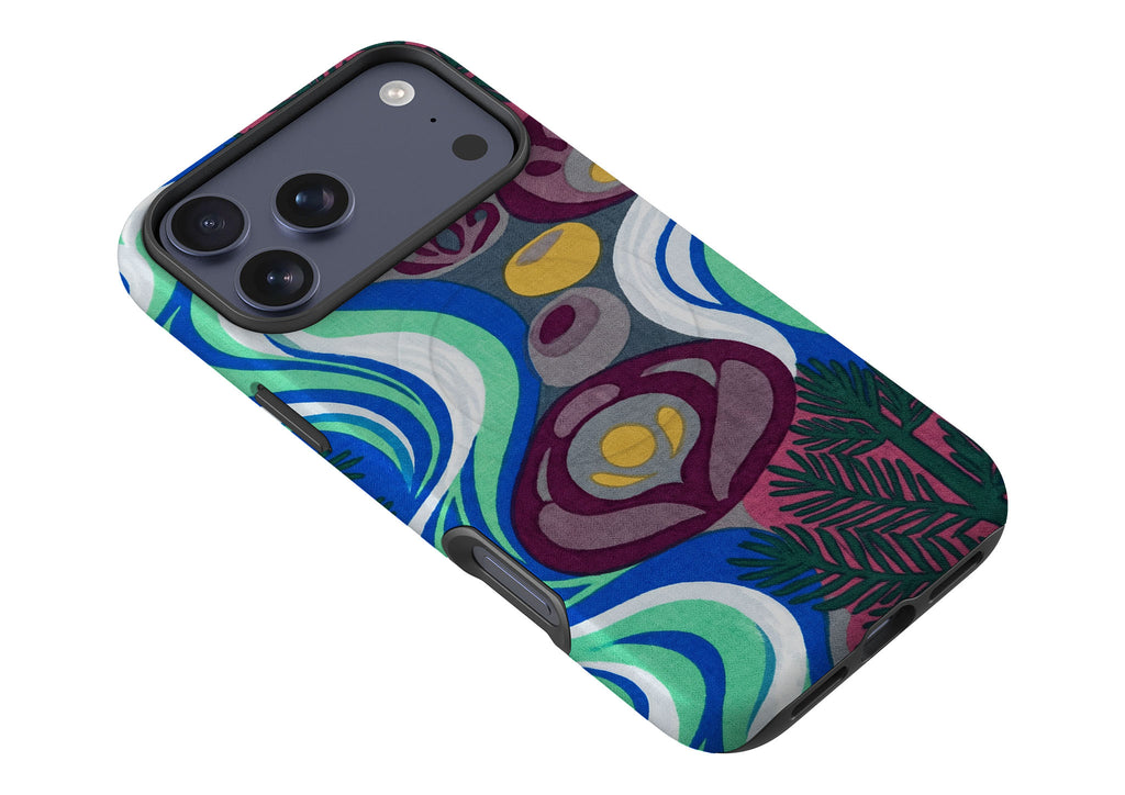 Sauna Bloom Motif by Aino Kallio — Magsafe Tough Case for iPhone — Finnaij