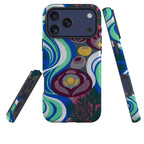 Sauna Bloom Motif by Aino Kallio — Magsafe Tough Case for iPhone — Three Quarter — Finnaij