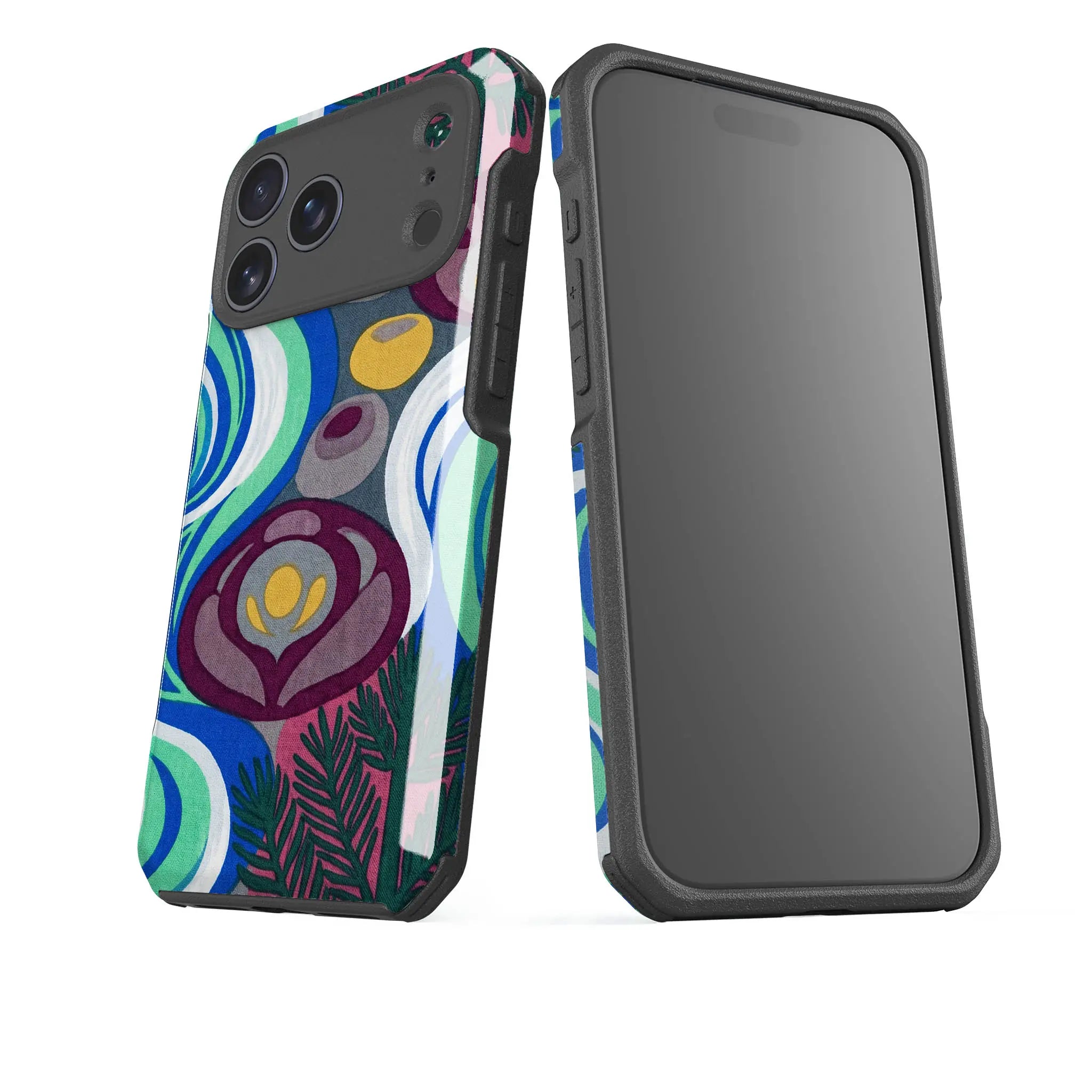 Sauna Bloom Motif by Aino Kallio — Impact Armour MagSafe Case for iPhone — Finnaij