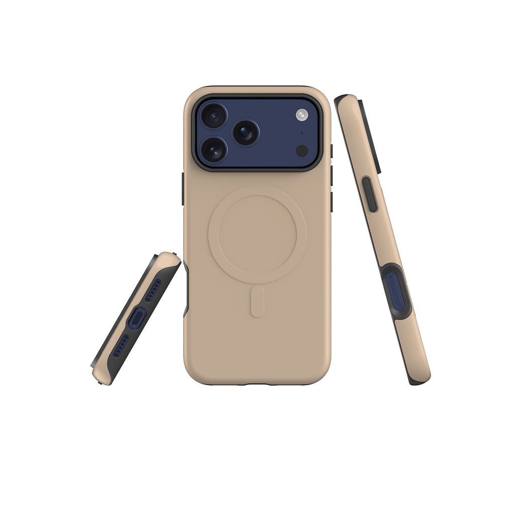 Simple Range Beige Harvest — Magsafe Tough Case for iPhone — Three Quarter — Finnaij