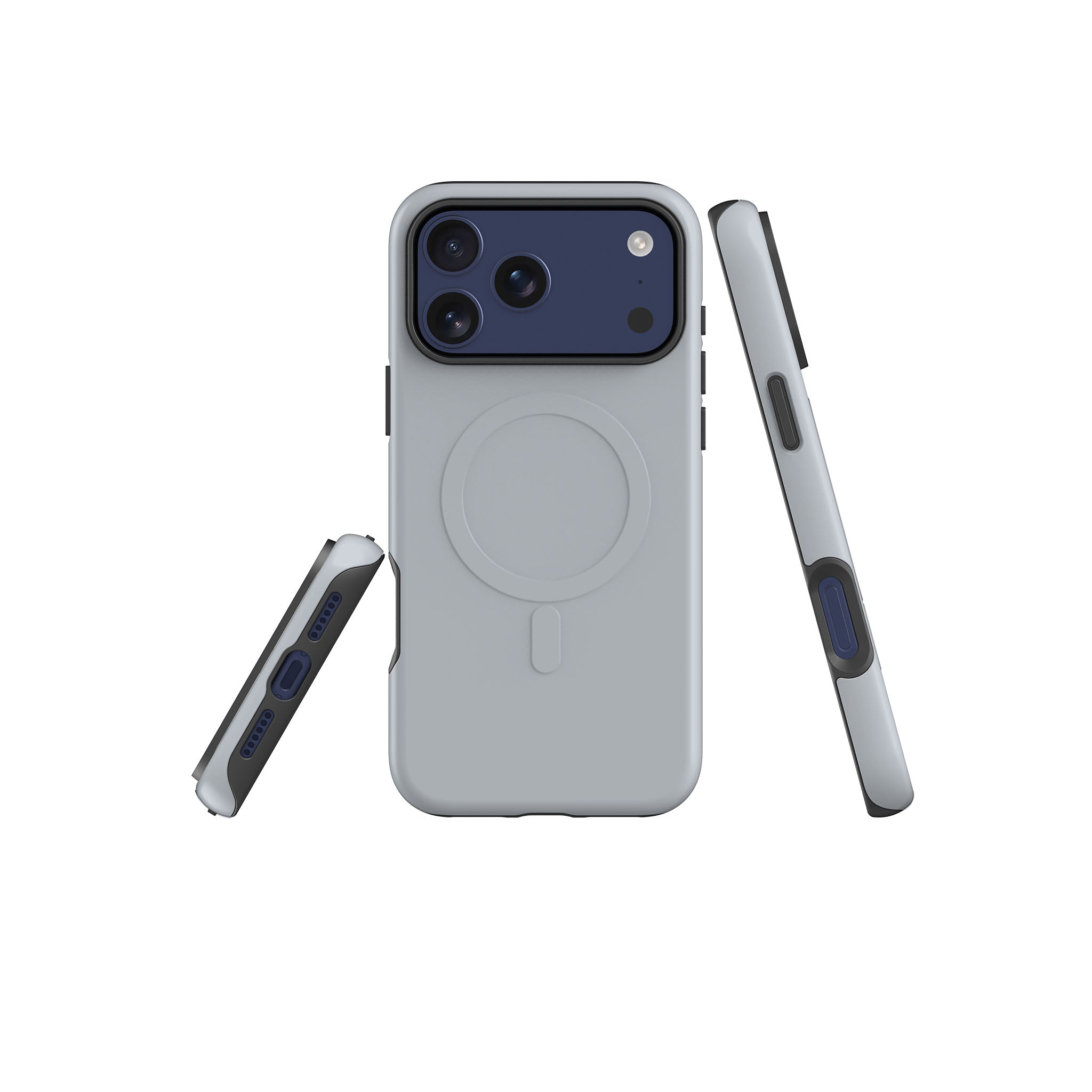 Simple Range Light Steel — Magsafe Tough Case for iPhone — Three Quarter — Finnaij