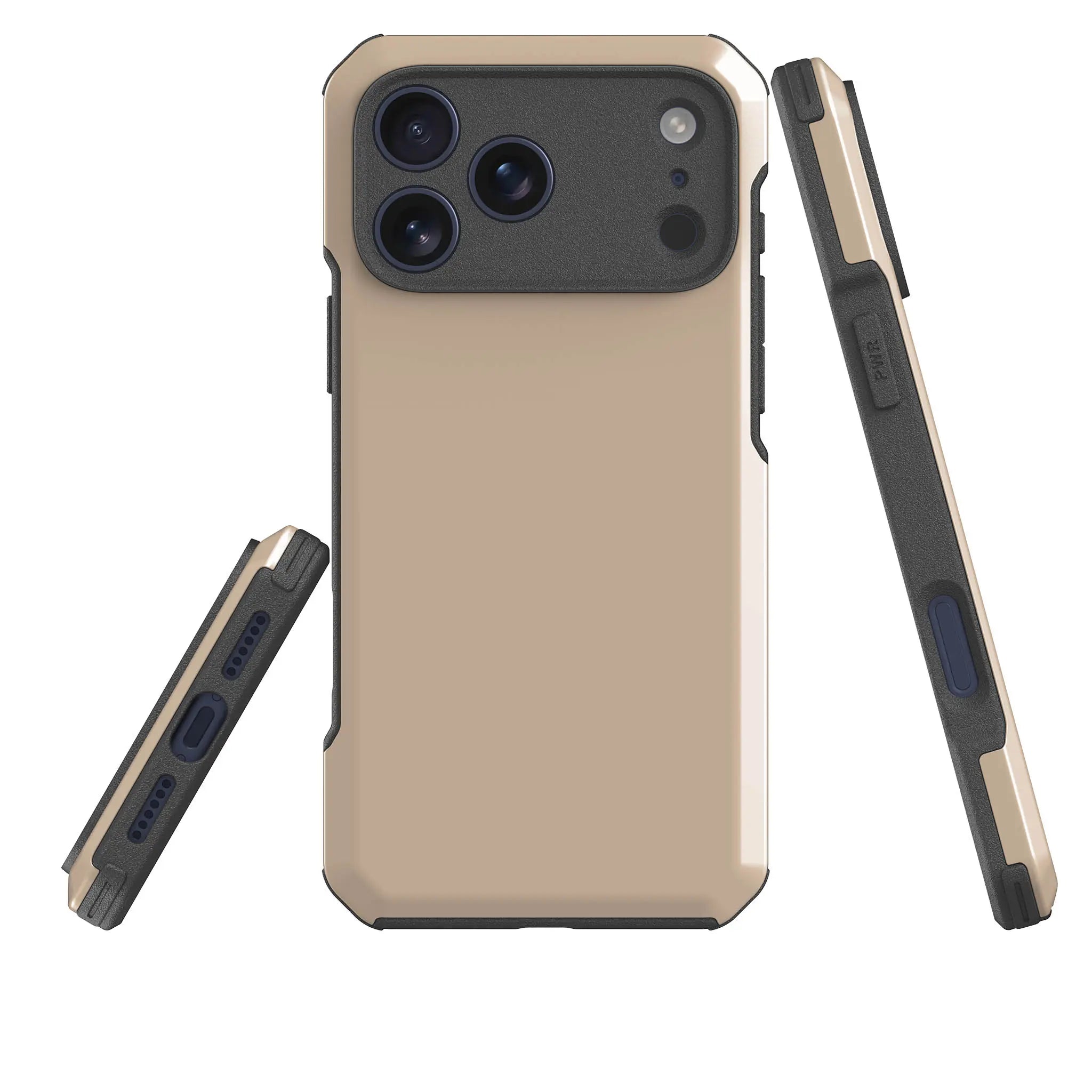 Simple Range Beige Harvest — Impact Armour MagSafe Case for iPhone — Three Quarter — Finnaij