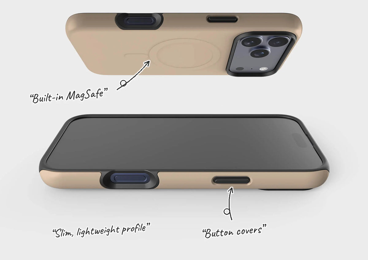 Simple Range Beige Harvest — Magsafe Tough Case for iPhone — Finnaij