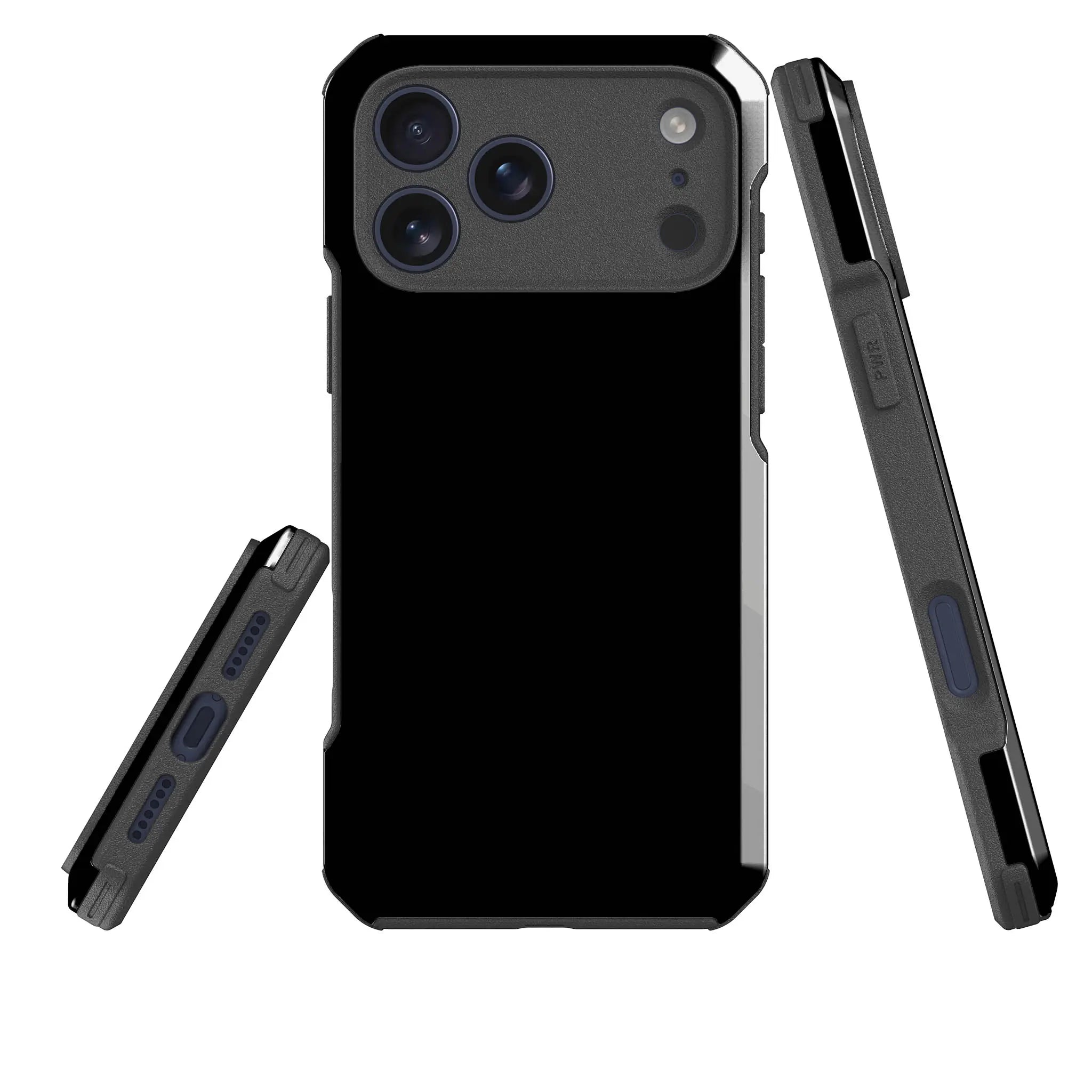 Simple Range Black — Impact Armour MagSafe Case for iPhone — Three Quarter — Finnaij